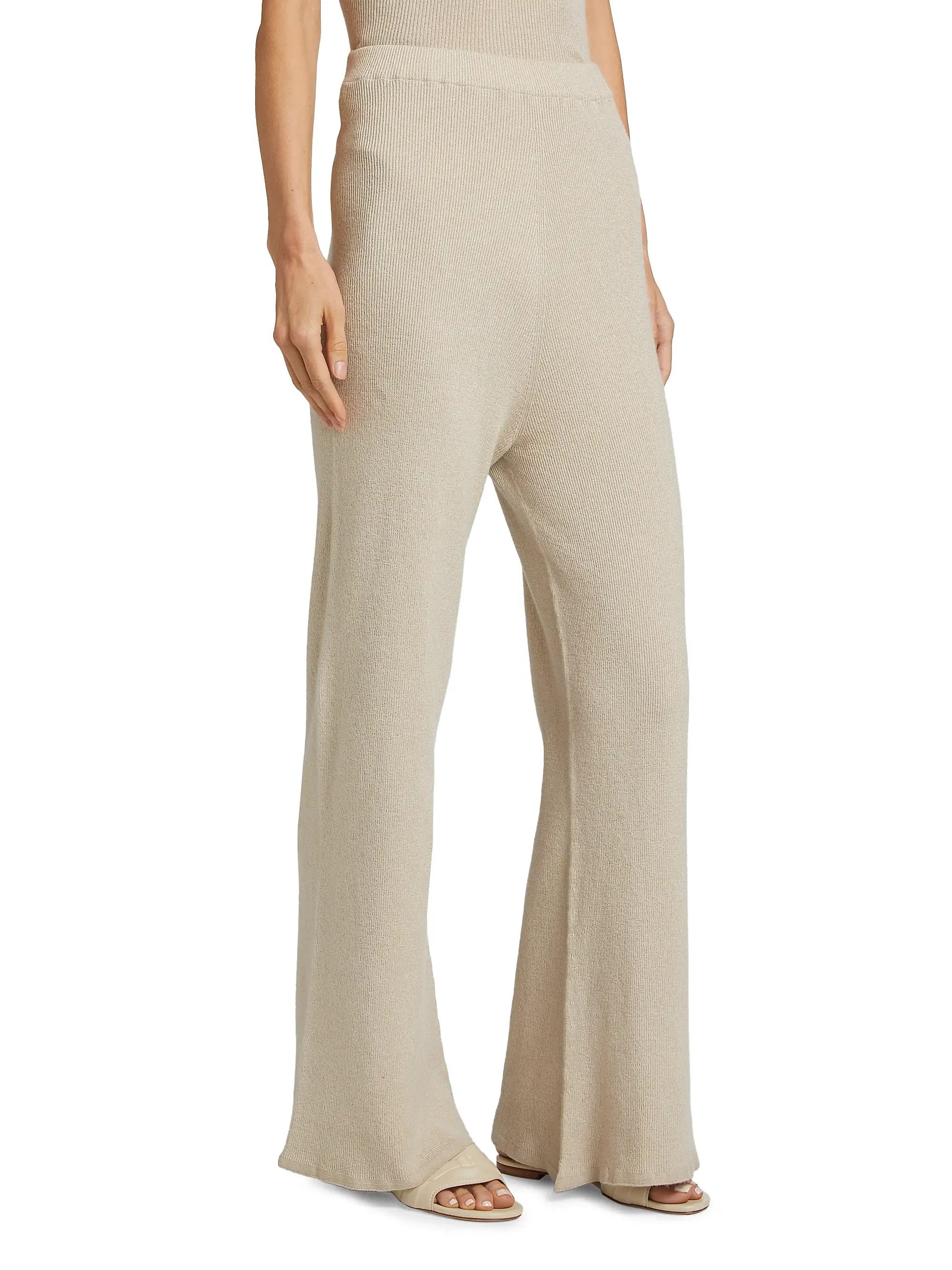 The Elder Statesman $895 The Elder Statesman Delicash Oatmeal Flare Pant Size 34" / US 12 / IT 48 - 4 Thumbnail