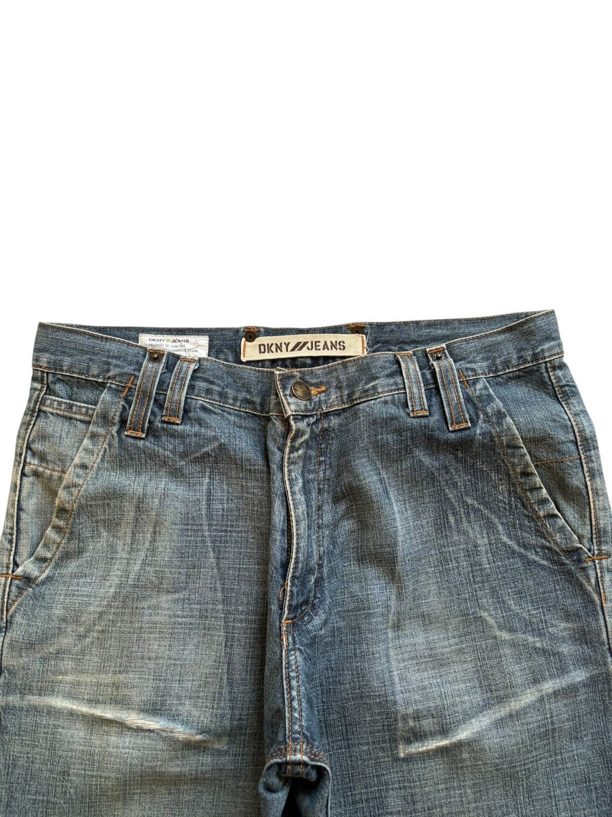 DKNY × Donna Karan Vintage DKNY Mud Wash Distressed Loose Baggy Jeans Size US 32 / EU 48 - 4 Thumbnail
