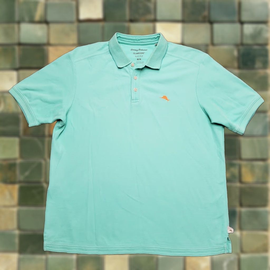 Tommy Bahama Tommy Bahama Shirt Mens 3XL Polo Green Island Zone Supima Cotton Blend Golf Short Sleeve Embroidered Logo Casual Button Size US XXL / EU 58 / 5 - 1 Thumbnail