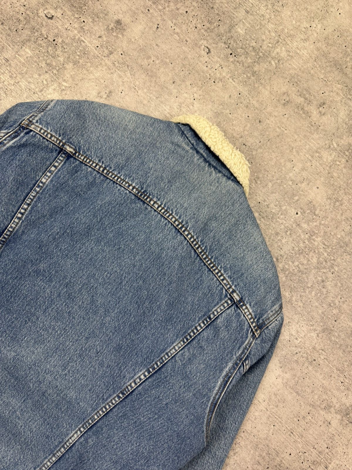 Levi's Levi’s Vintage Stonewashed Blue Denim Trucker Sherpa Bomber Size US XL / EU 56 / 4 - 20 Thumbnail