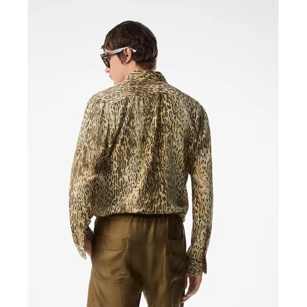 Tom Ford o1loc1c0825 HRO003 Silk Fluid Shirt in Brown Size US L / EU 52-54 / 3 - 2 Thumbnail