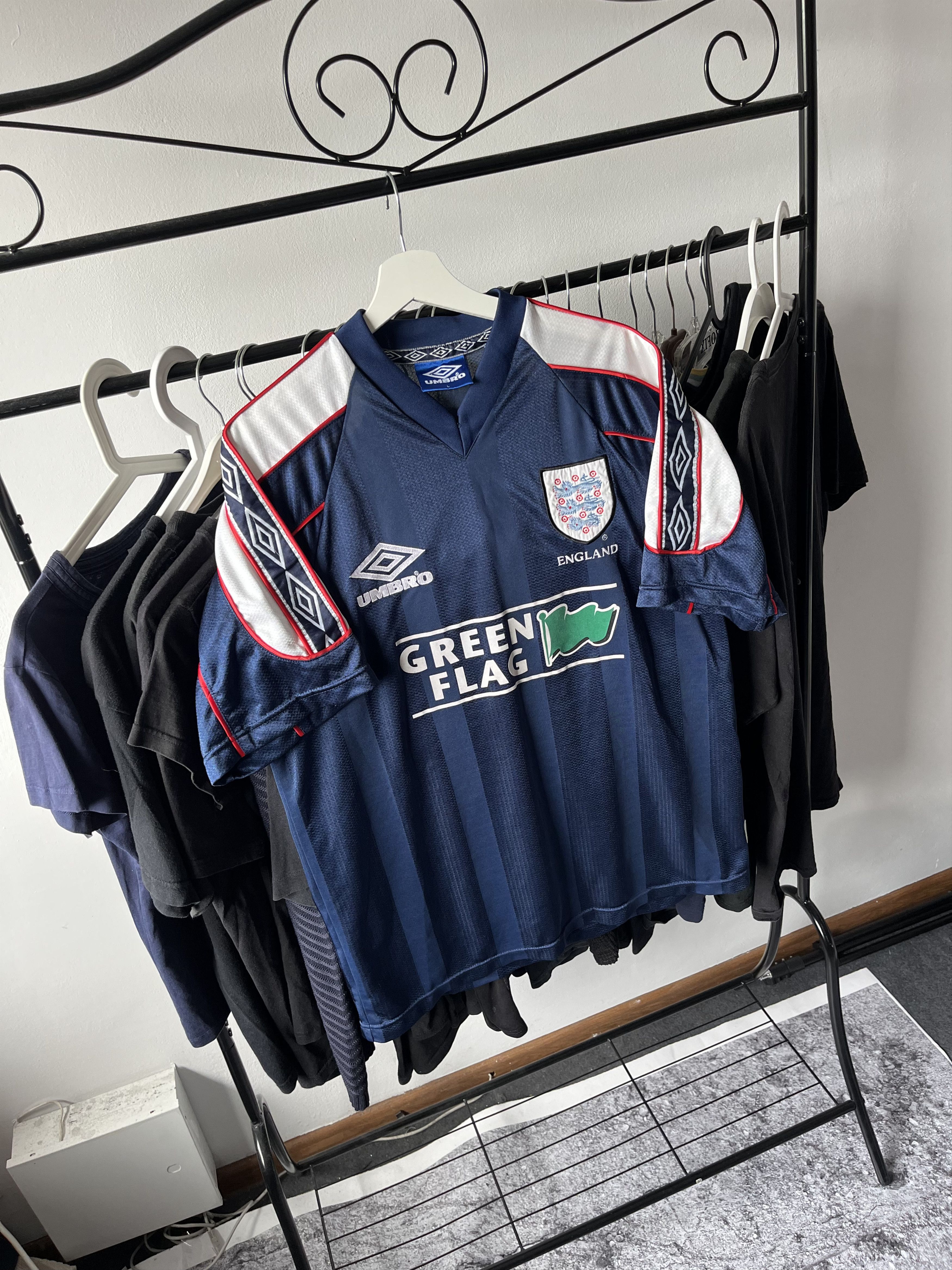Vintage Vintage jersey training England 1997 1998 97/98 Green Flag Size US L / EU 52-54 / 3 - 2 Thumbnail