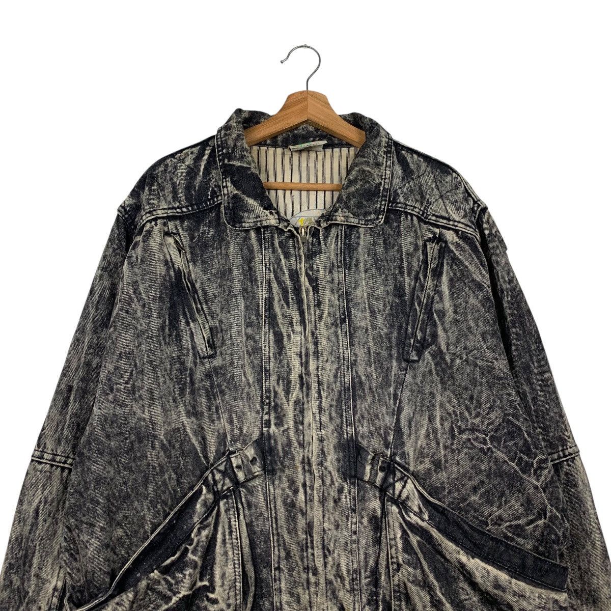 Urban Equipment URBAN EQUIPMENT Black Stone Wash Denim Jacket #2177-C96 Size US XL / EU 56 / 4 - 2 Thumbnail