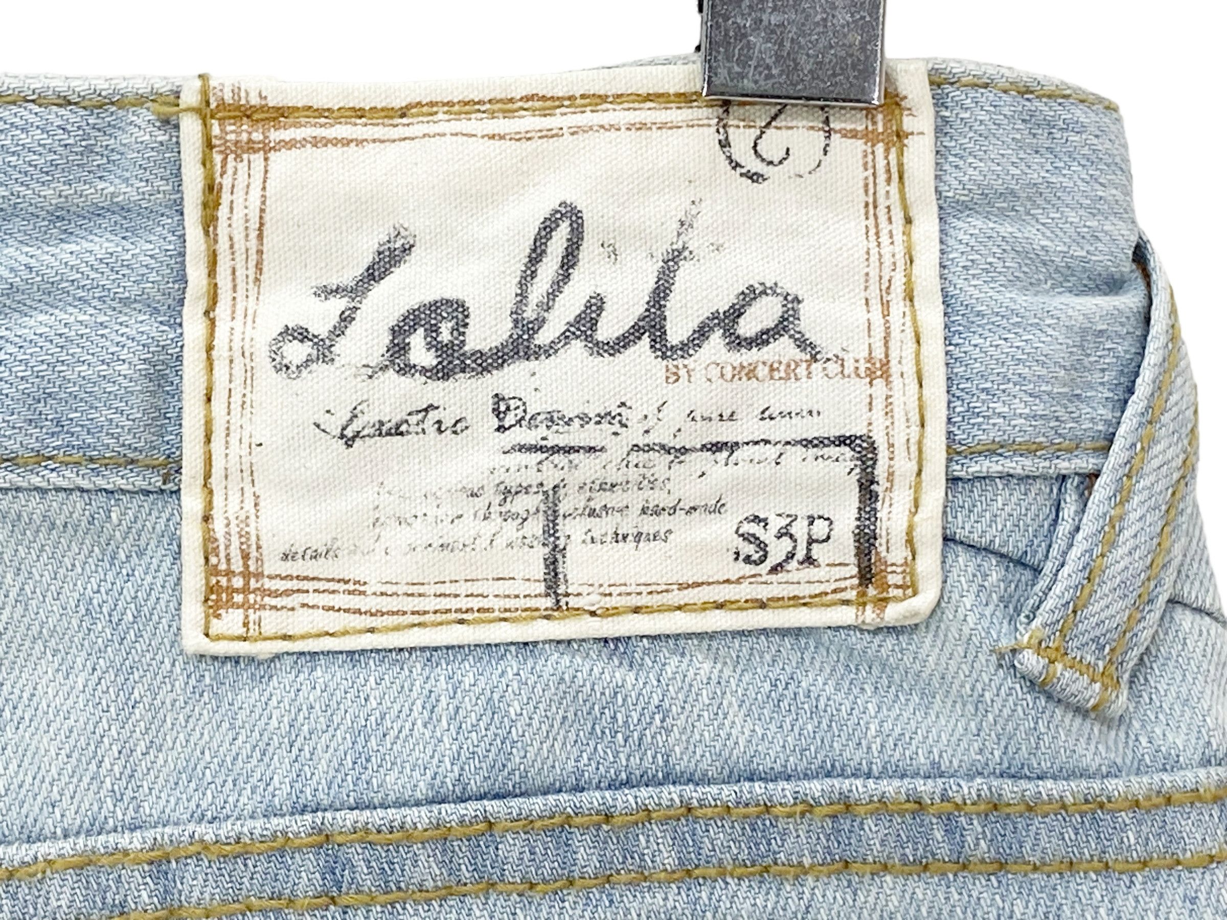 Japanese Brand Lolita Light Wash Denim Flare Jeans Japanese Embellish Jeans Size 25" / US 0 / IT 36 - 7 Thumbnail