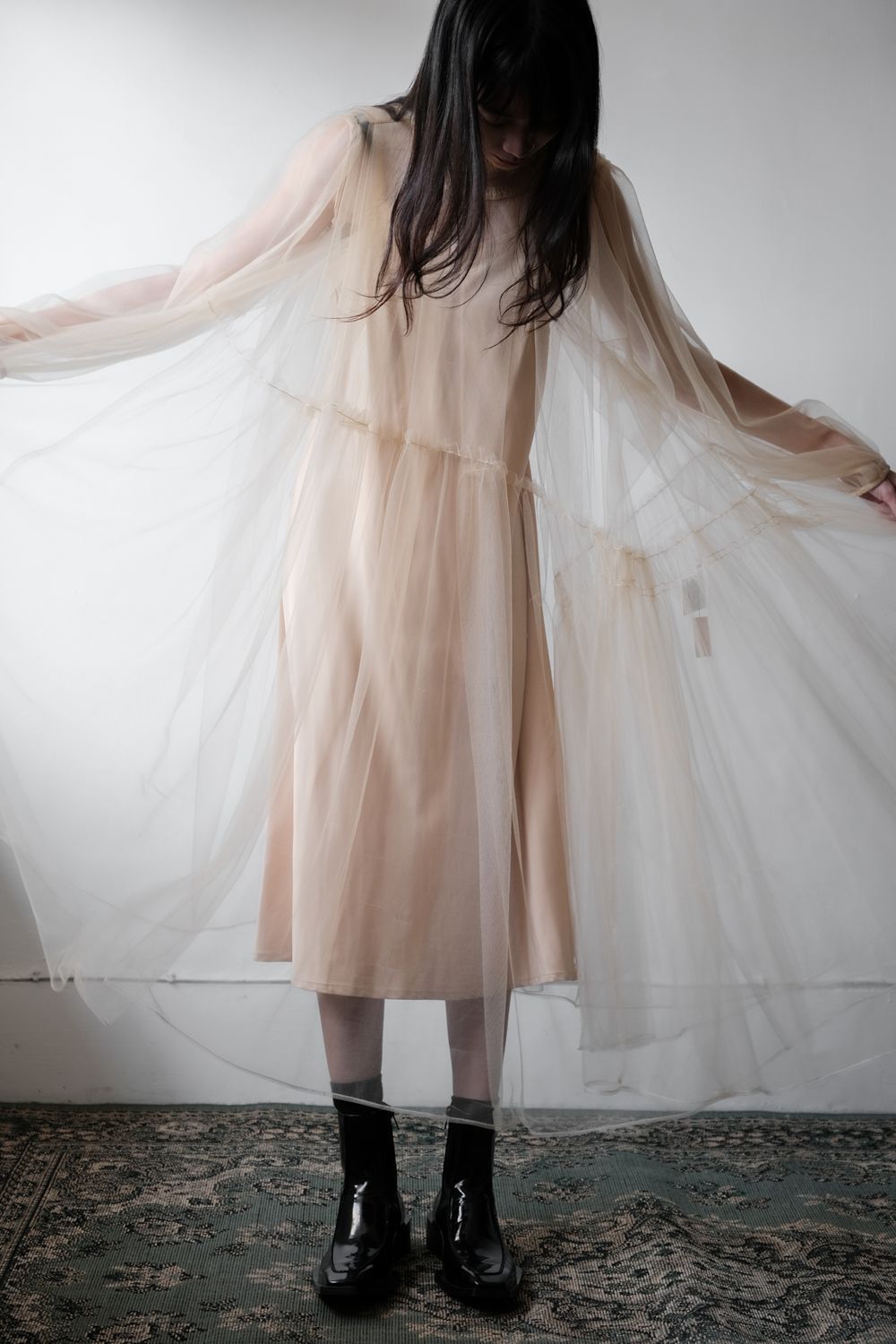 Japanese Brand Chika Kisada Tulle One Piece Dress Size ONE SIZE - 2 Thumbnail
