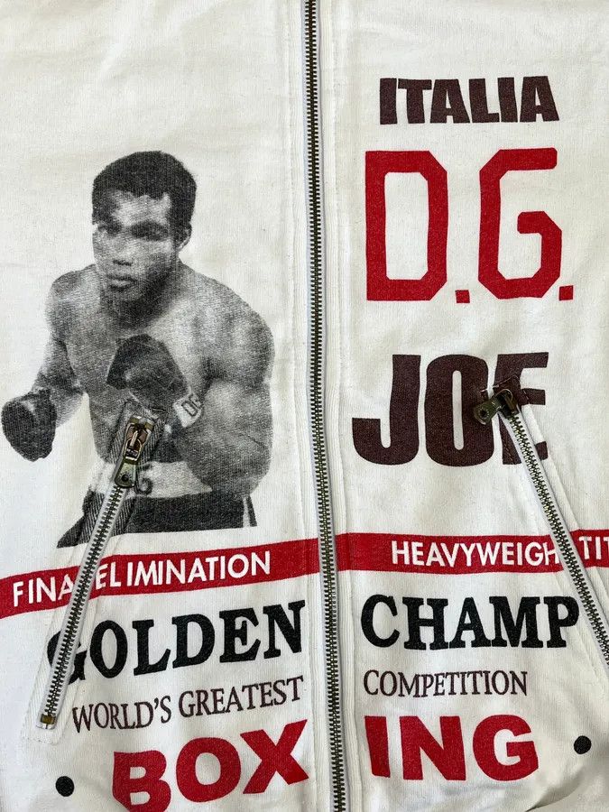 Dolce & Gabbana 2000s Dolce & Gabbana White Ali Boxer Zip-up Sweater Size US S / EU 44-46 / 1 - 8 Thumbnail