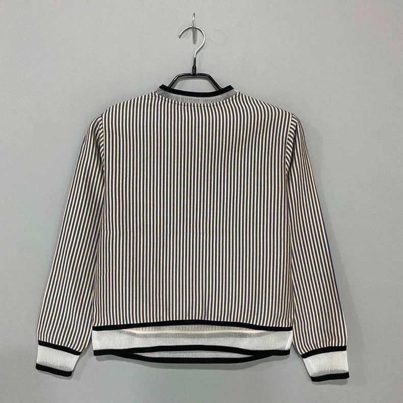 Fendi Fendi Striped Logo Sweatshirt in Beige Size S / US 4 / IT 40 - 3 Thumbnail