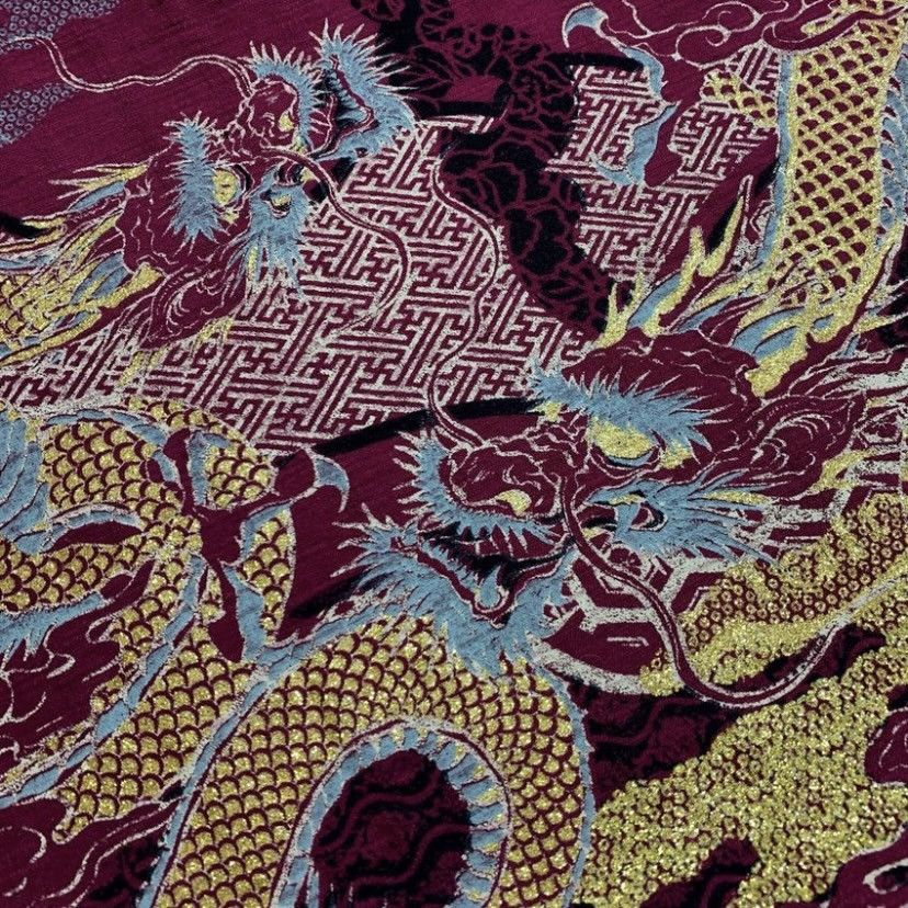 Karakuri Tamashii BULLET NOISE TWIN RYU JAPANESE CLASSIC SCRIPT T-SHIRT MAROON Size US L / EU 52-54 / 3 - 9 Thumbnail