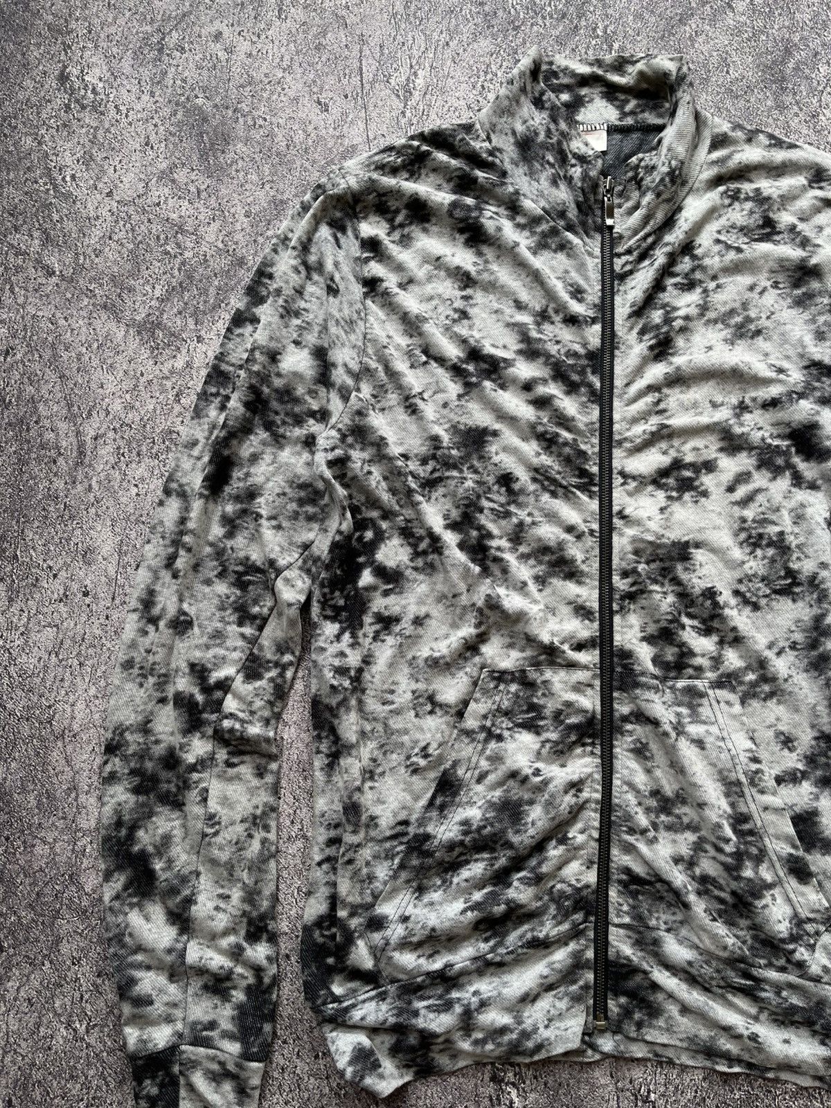 Japanese Brand Y2K Unknow Brand acid wash grunge zip cotton bomber Size US XL / EU 56 / 4 - 2 Thumbnail