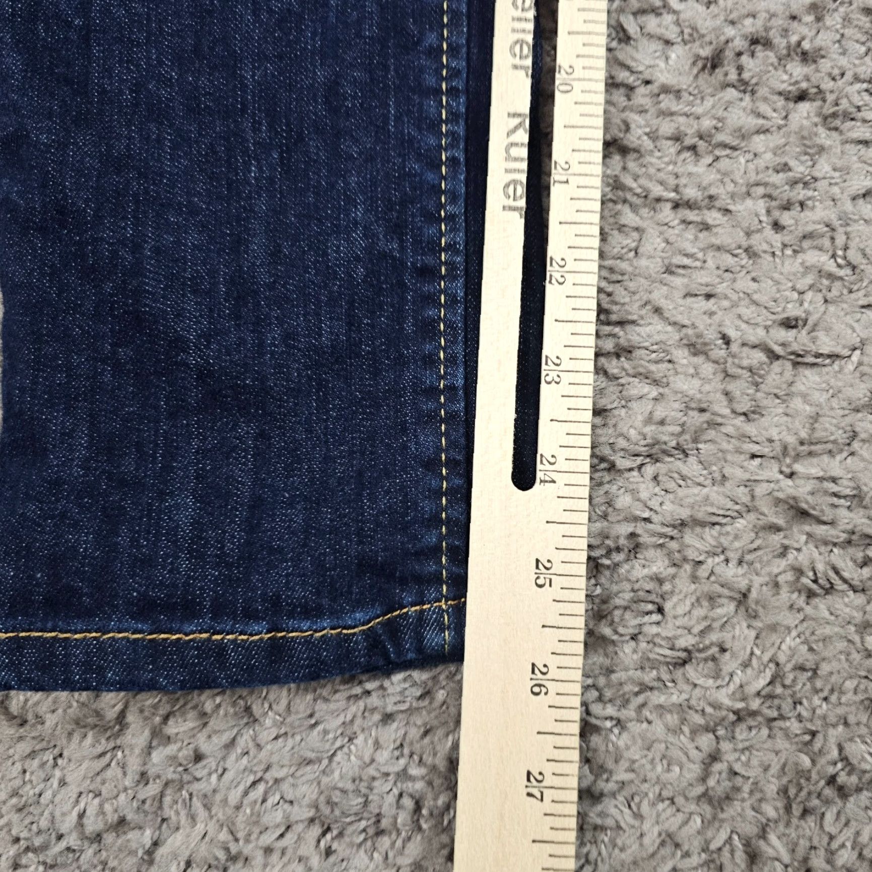 Levi's Levis 524 Jeans Womens 5 Skinny Too Superlow Stretch Dark Wash Low Rise 27x26 Size 27" / US 4 / IT 40 - 6 Thumbnail