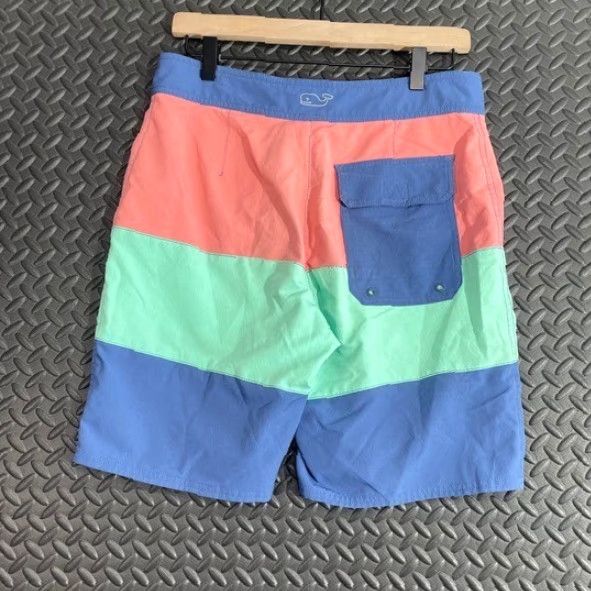 Vineyard Vines Vineyard Vines Swimming Trunks Shorts Men Size 28 Blue Multi Color Green Pink XS Regular Men Size US 27 - 2 Thumbnail