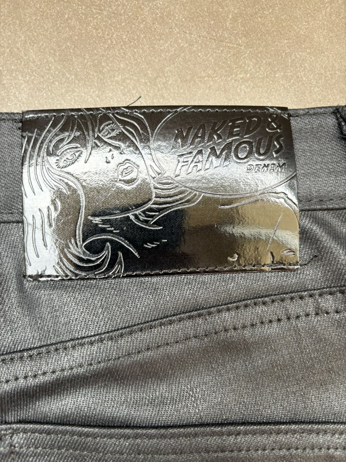 Naked & Famous Naked & Famous Denim - Black Waxed Jeans Size US 31 - 16 Thumbnail