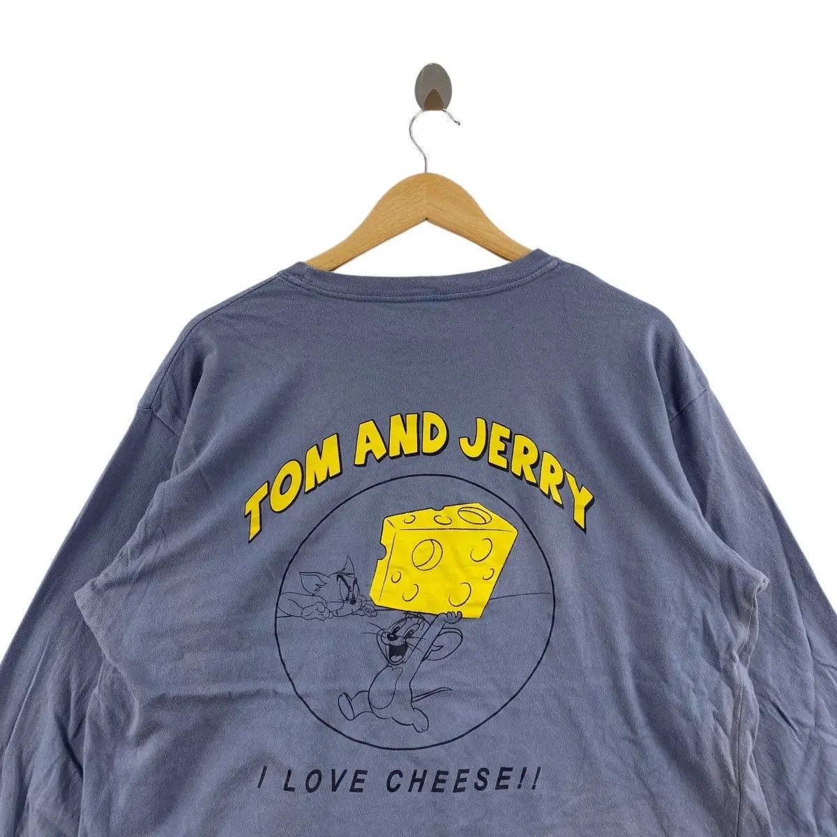 Vintage TOM & JERRY CARTOON I Love Cheese Baggy Tee Shirt Top Size 3XL / US 20-22 - 2 Thumbnail