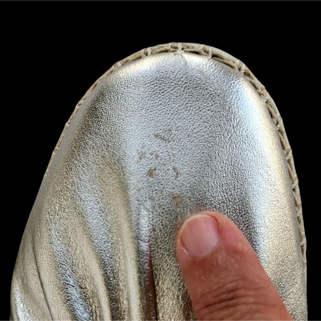 Cole Haan Cole Haan Platinum Gold Leather Espadrille Flats Size 9B Gra Size US 9 / IT 39 - 5 Thumbnail
