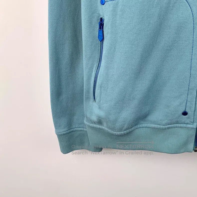 Hermes Hermes Blue Cotton Hooded Drawstring Long Sleeve Zipper Sw Size US XXL / EU 58 / 5 - 4 Thumbnail