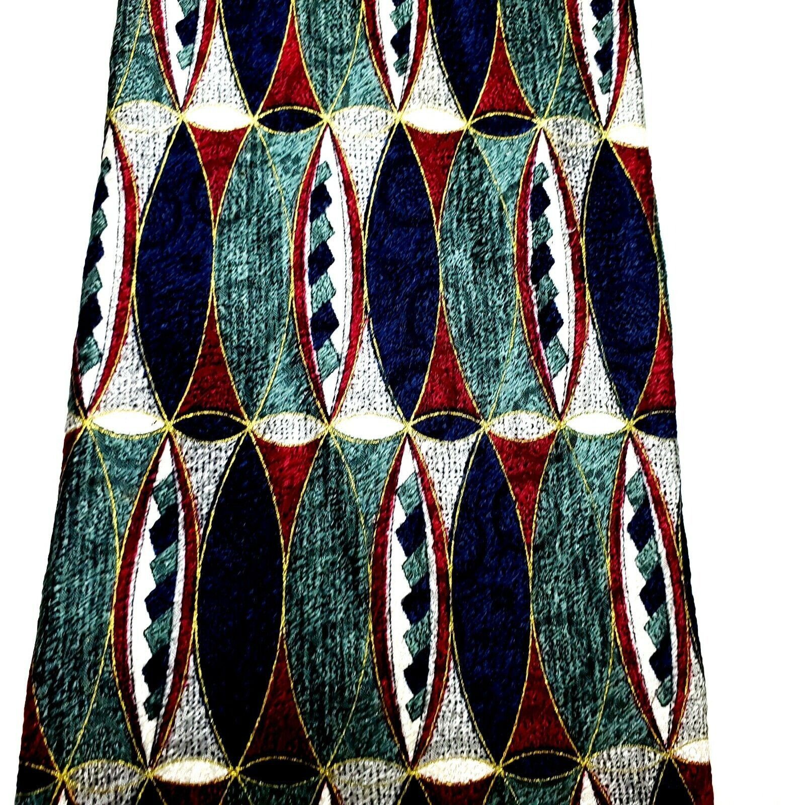 Pierre Cardin Pierre Cardin Green Silk Tie Abstract Print Wide Size ONE SIZE - 2 Thumbnail