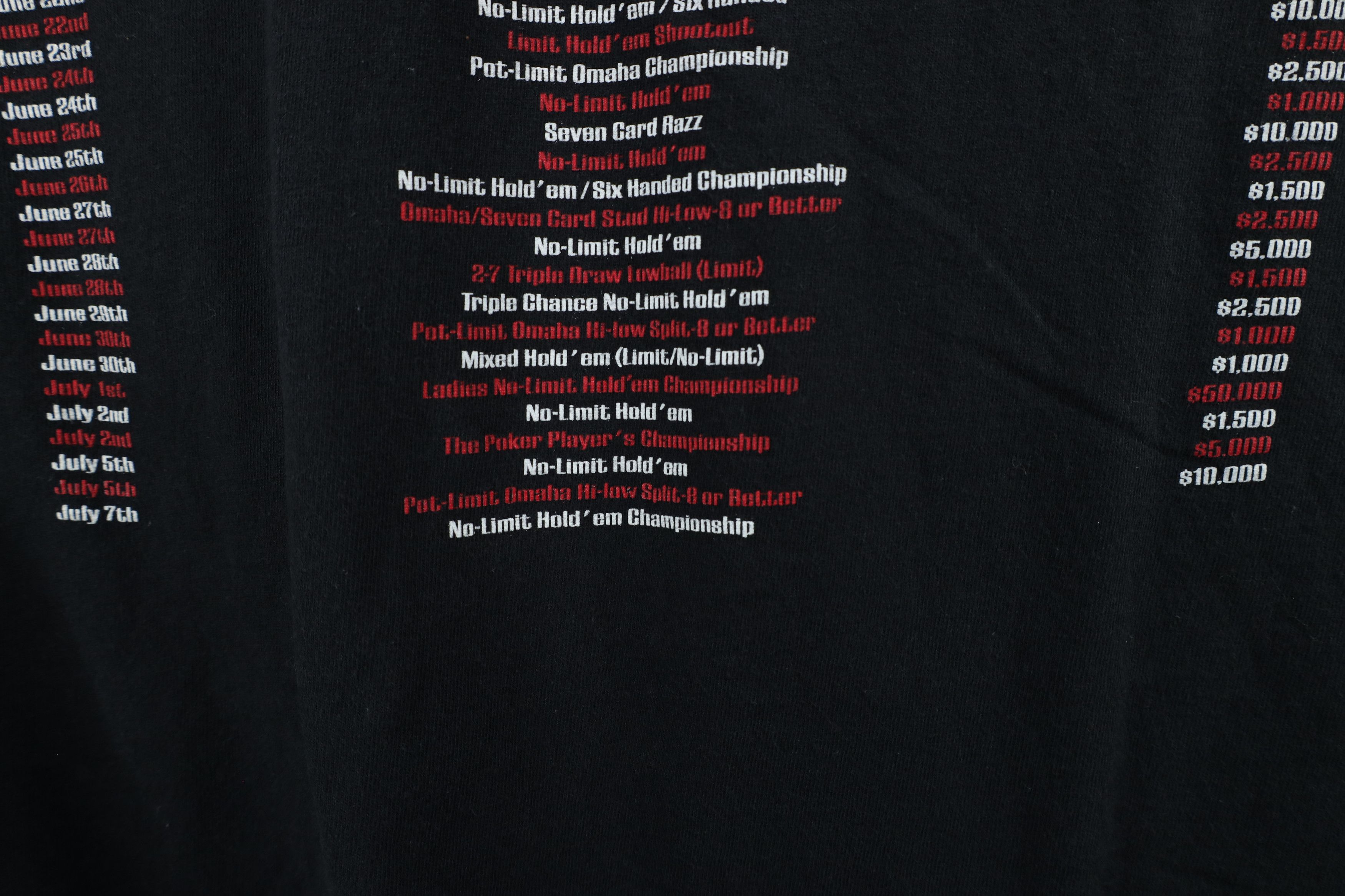 Vintage Vintage Y2K World Series of Poker Participant T-Shirt Black Size US L / EU 52-54 / 3 - 11 Thumbnail
