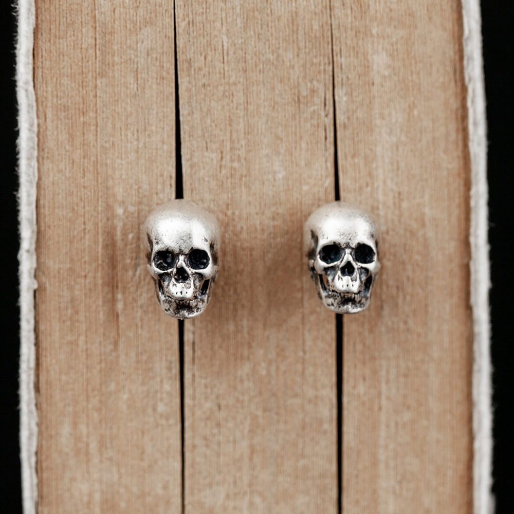Other Skulls New Design Earrings One Pairs Chrome Jewelry Size ONE SIZE - 2 Thumbnail
