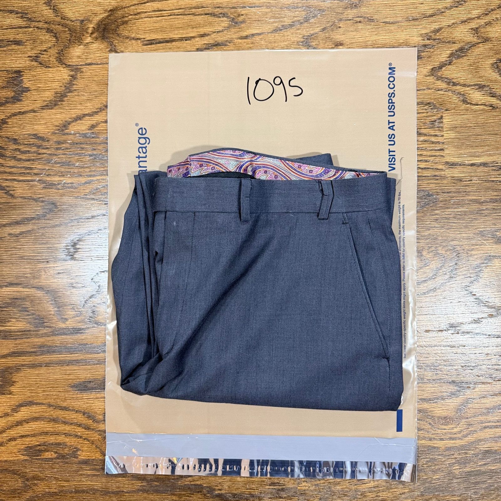 Tallia Tallia Men's Dress Pants Flat Front 36x30 Gray Trousers Size US 36 / EU 52 - 7 Thumbnail