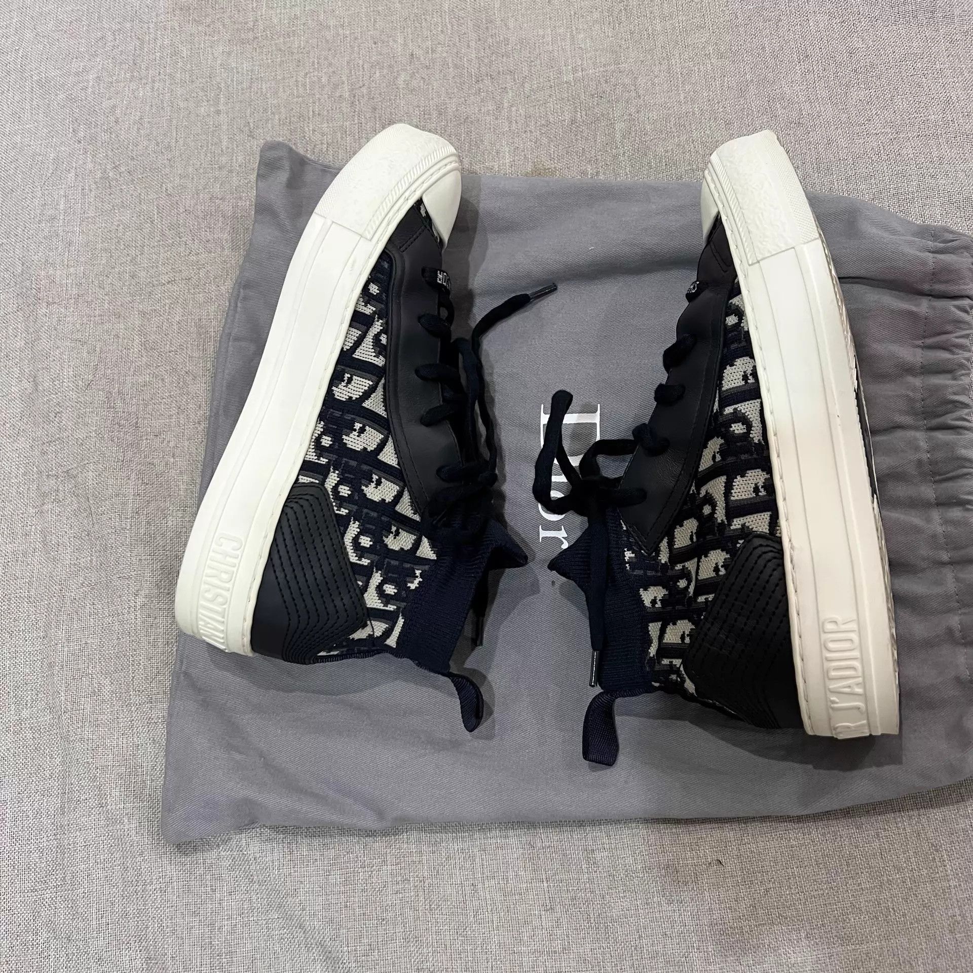 Dior DIOR Walk'n'Dior Oblique Knit Thick Canvas 36.5 98N Size US 6 / IT 36 - 4 Thumbnail