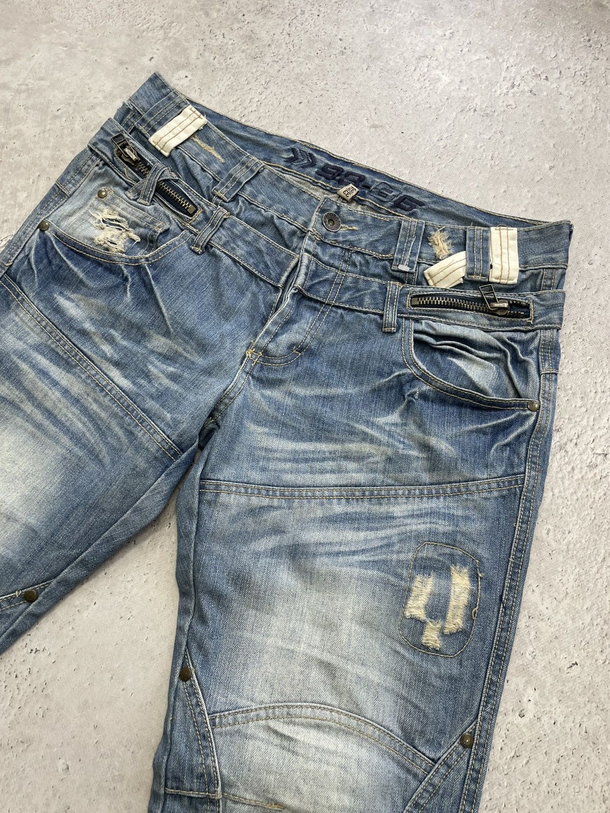 Diesel Diesel style distressed jeans rare y2k japanese Size US 32 / EU 48 - 4 Thumbnail
