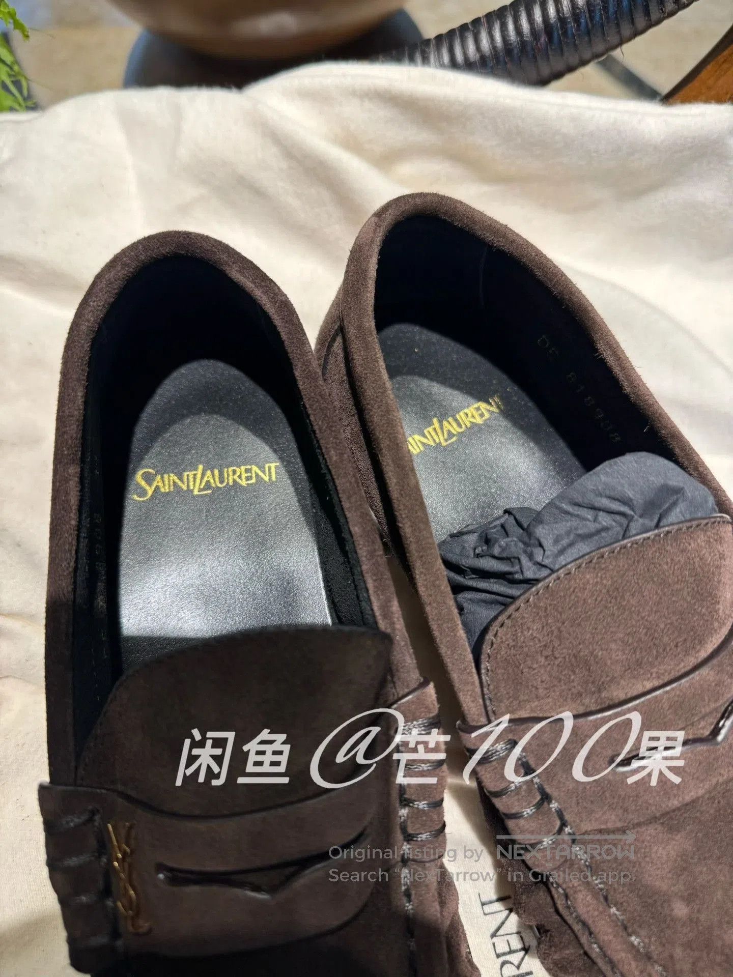 Yves Saint Laurent Saint Laurent LE LOAFER Suede Loafers. Size US 9 / EU 42 - 4 Thumbnail