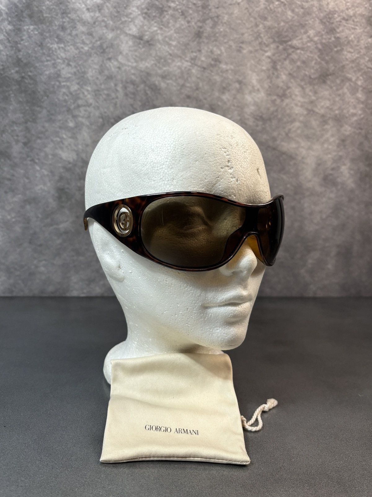 Giorgio Armani × Vintage 2000s Giorgio Armani Sunglasses GA 340/S Oversized Wrap Y2K Size ONE SIZE - 2 Thumbnail