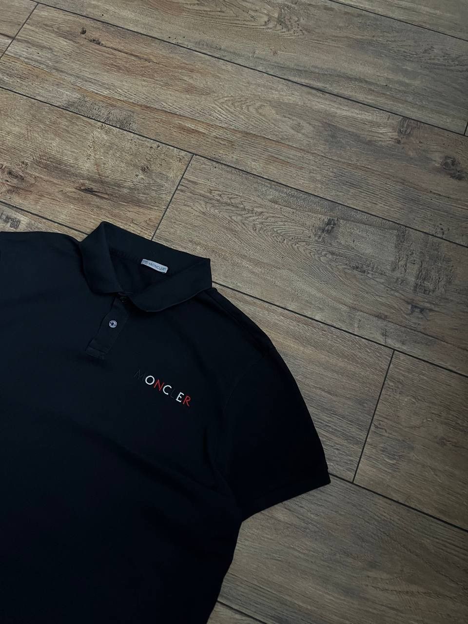 Moncler Moncler SS Dark Blue Polo Shirt Size US L / EU 52-54 / 3 - 3 Thumbnail