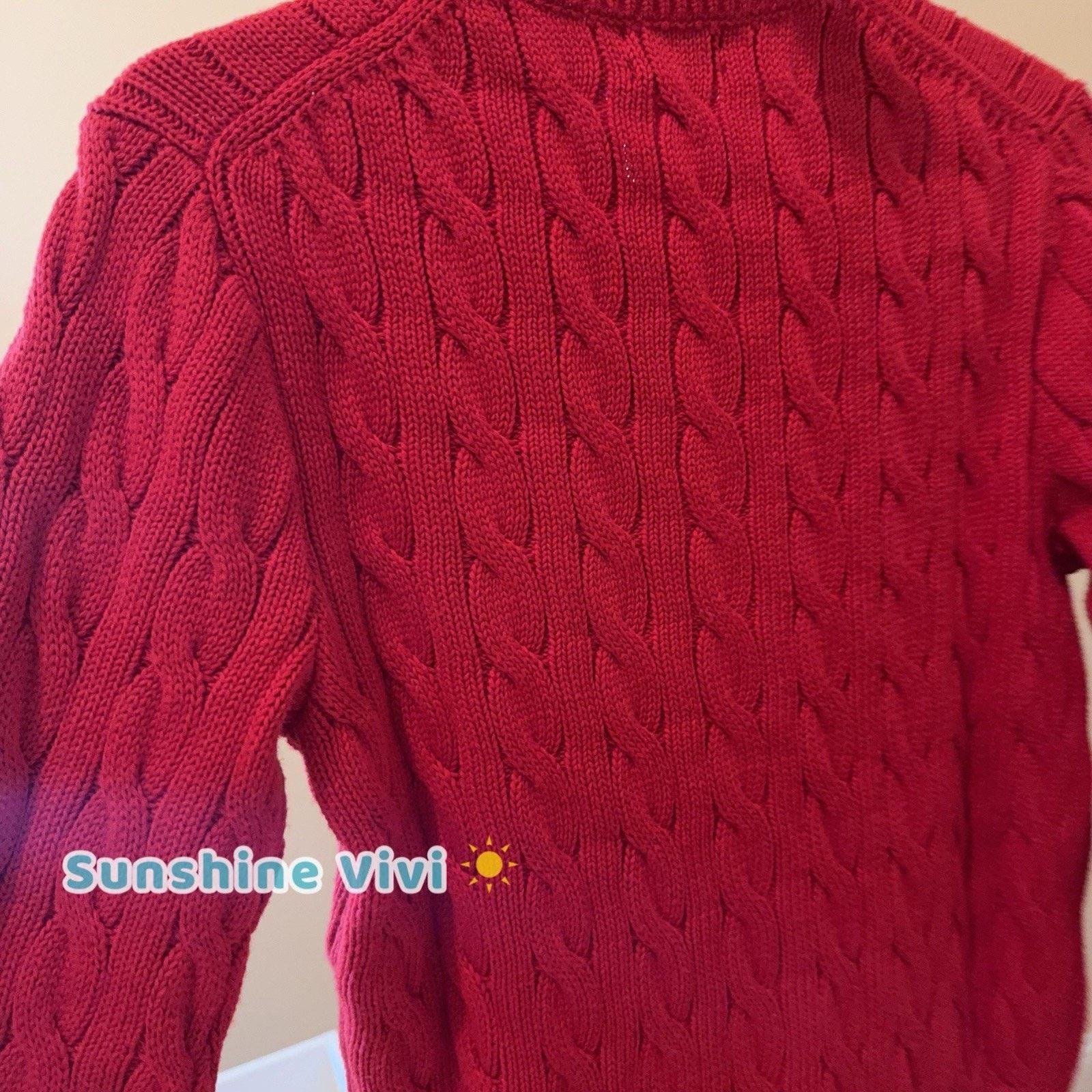 Ralph Lauren NEW Ralph Lauren woman Cotton Cable Knit Cardigan Sweater Size M / US 6-8 / IT 42-44 - 6 Thumbnail