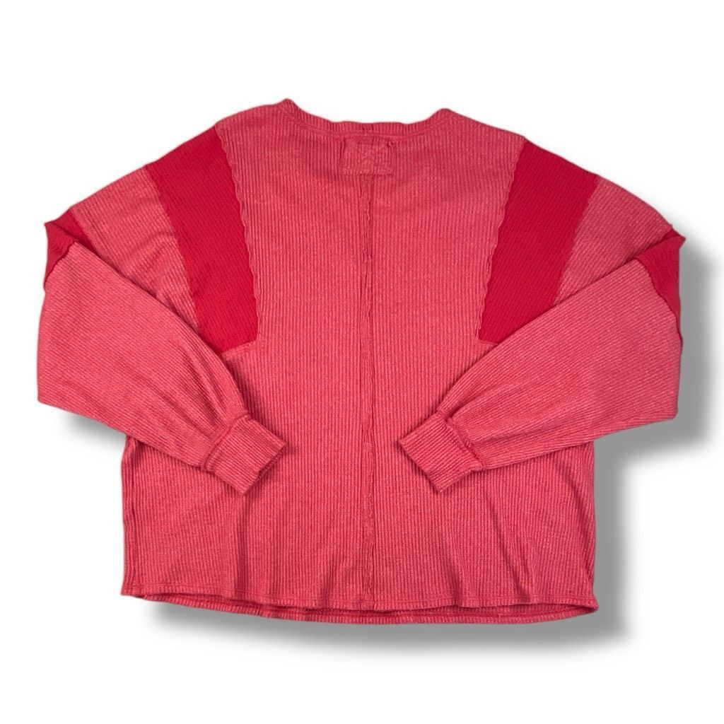 Free People We The Free Callisto Henley Thermal Distressed Oversized Boh Size M / US 6-8 / IT 42-44 - 5 Thumbnail