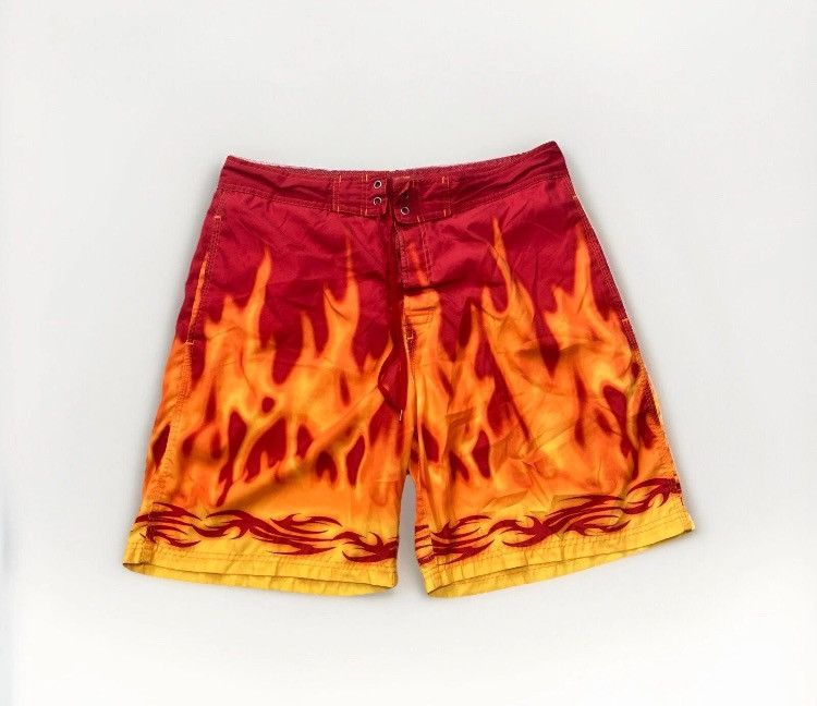 Other Y2K Flame Swim Trunks Size US 35 - 1 Thumbnail