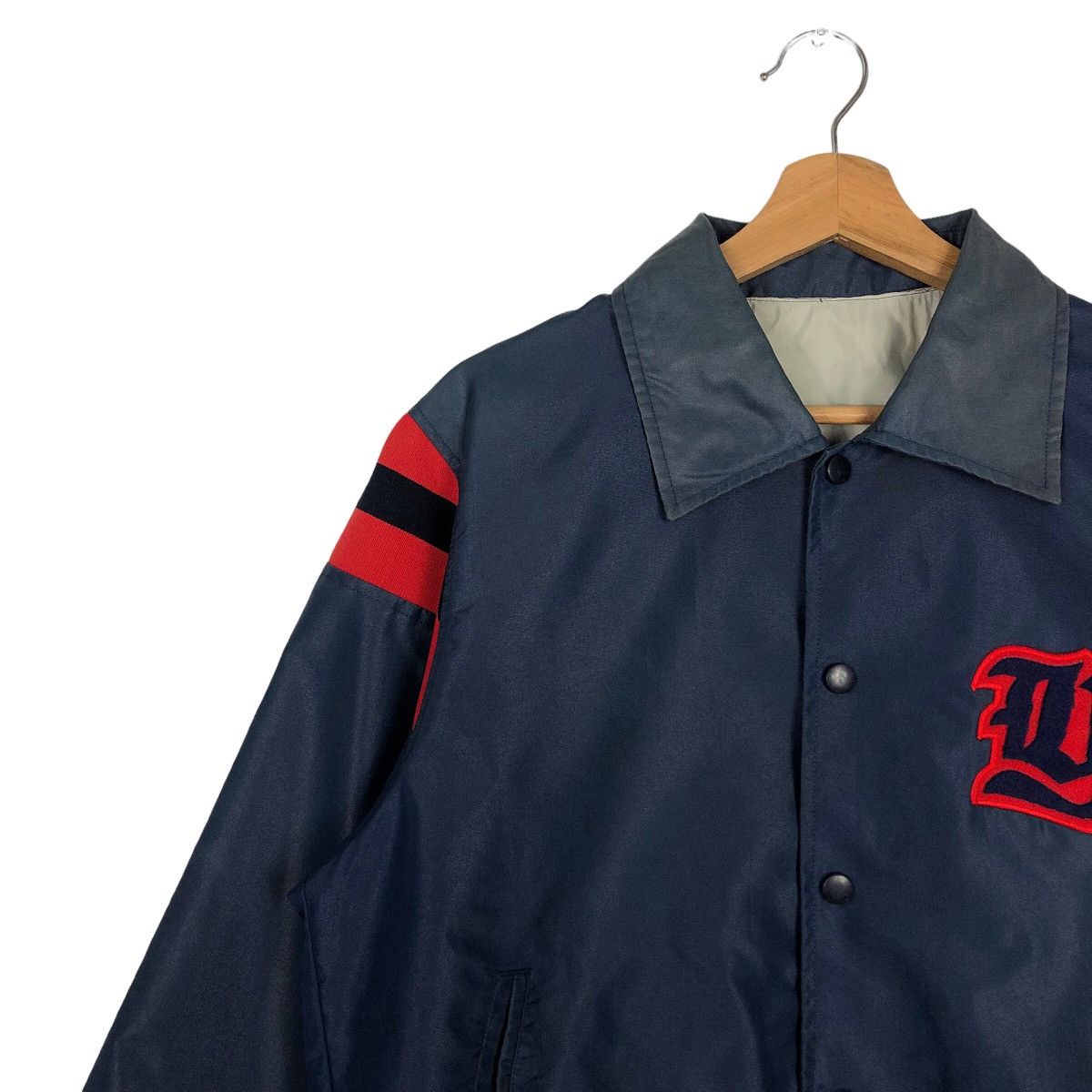 Japanese Brand 🔥Vintage Satin Bomber Jacket Descente Japan Made Big Logo Size US L / EU 52-54 / 3 - 6 Thumbnail