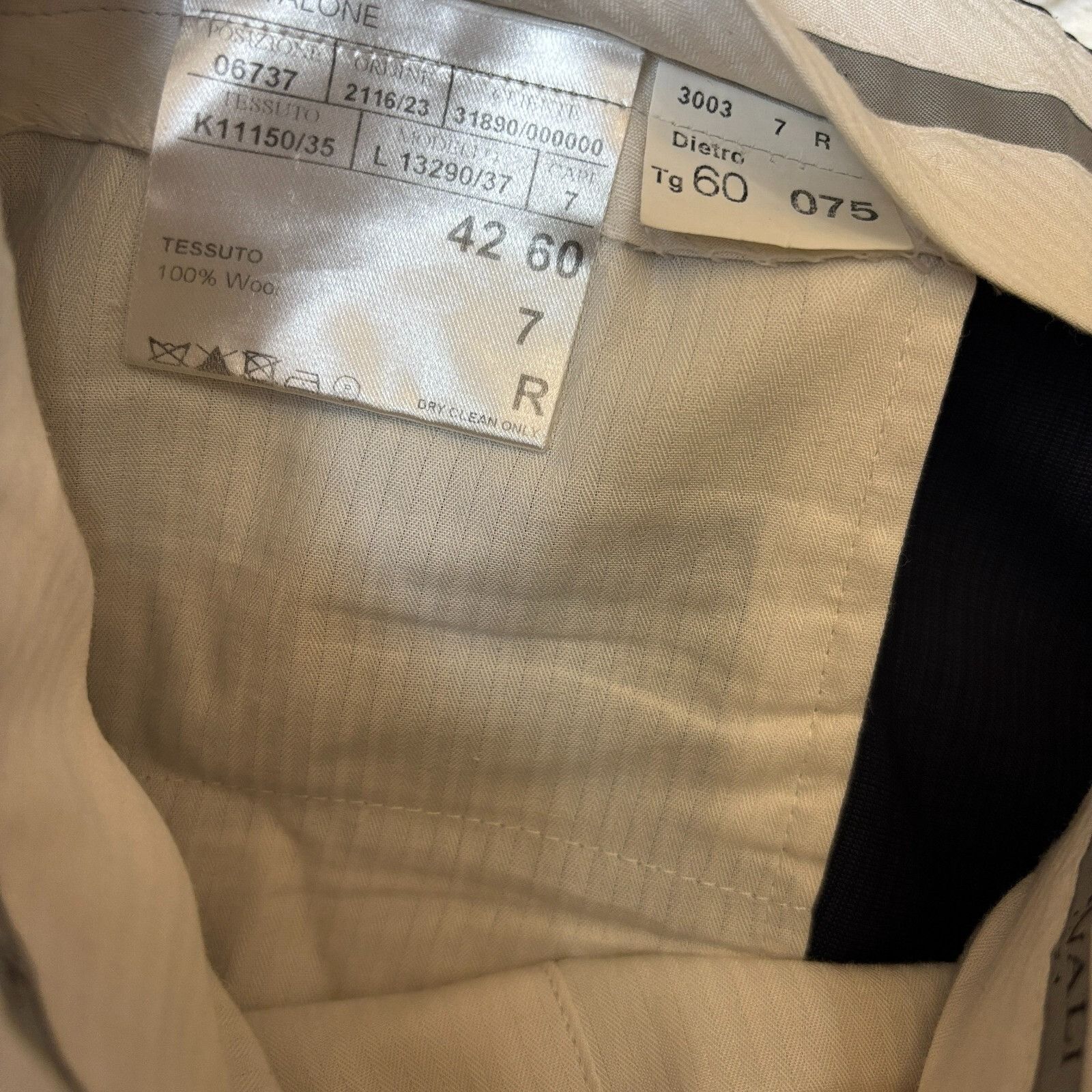 Canali Canali Men's Dress Pants 40x31 Blue Gray 100% Wool Flat Fron Size 40R - 4 Thumbnail