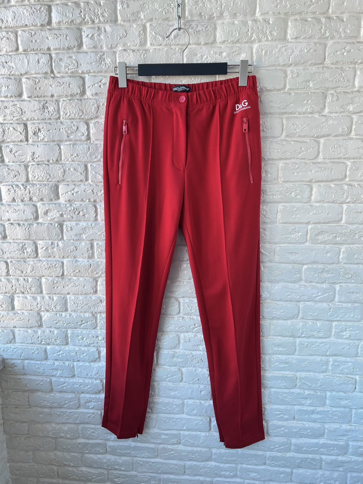 Dolce & Gabbana Dolce&Gabbana Red D&G Logo Track Pants Size 28" / US 6 / IT 42 - 1 Thumbnail