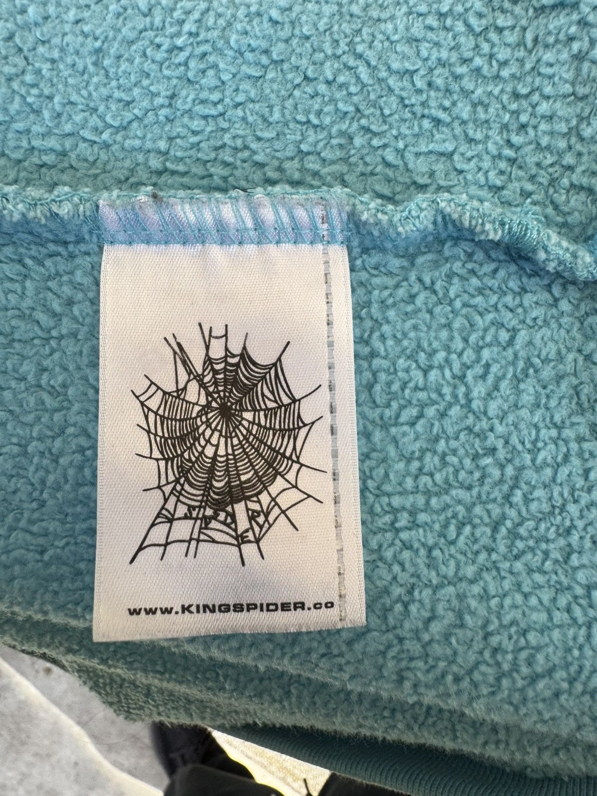Sp5der OG Web V2 Airbrush Spray Oversized Blue Hoodie Size US M / EU 48-50 / 2 - 6 Thumbnail