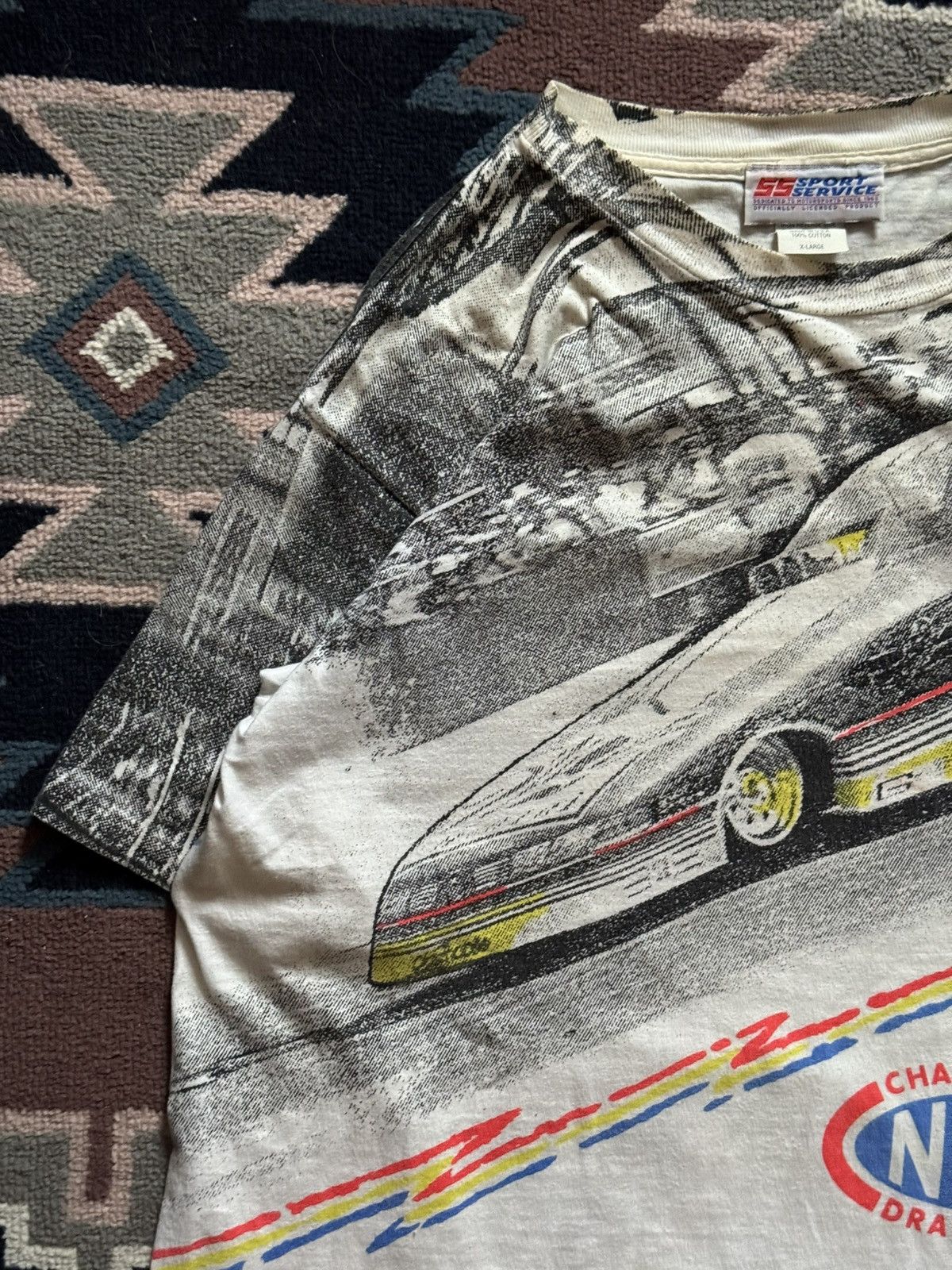 Other Vintage 90s NHRA Drag Racing Champ All Over Print T-Shirt Size US L / EU 52-54 / 3 - 4 Thumbnail