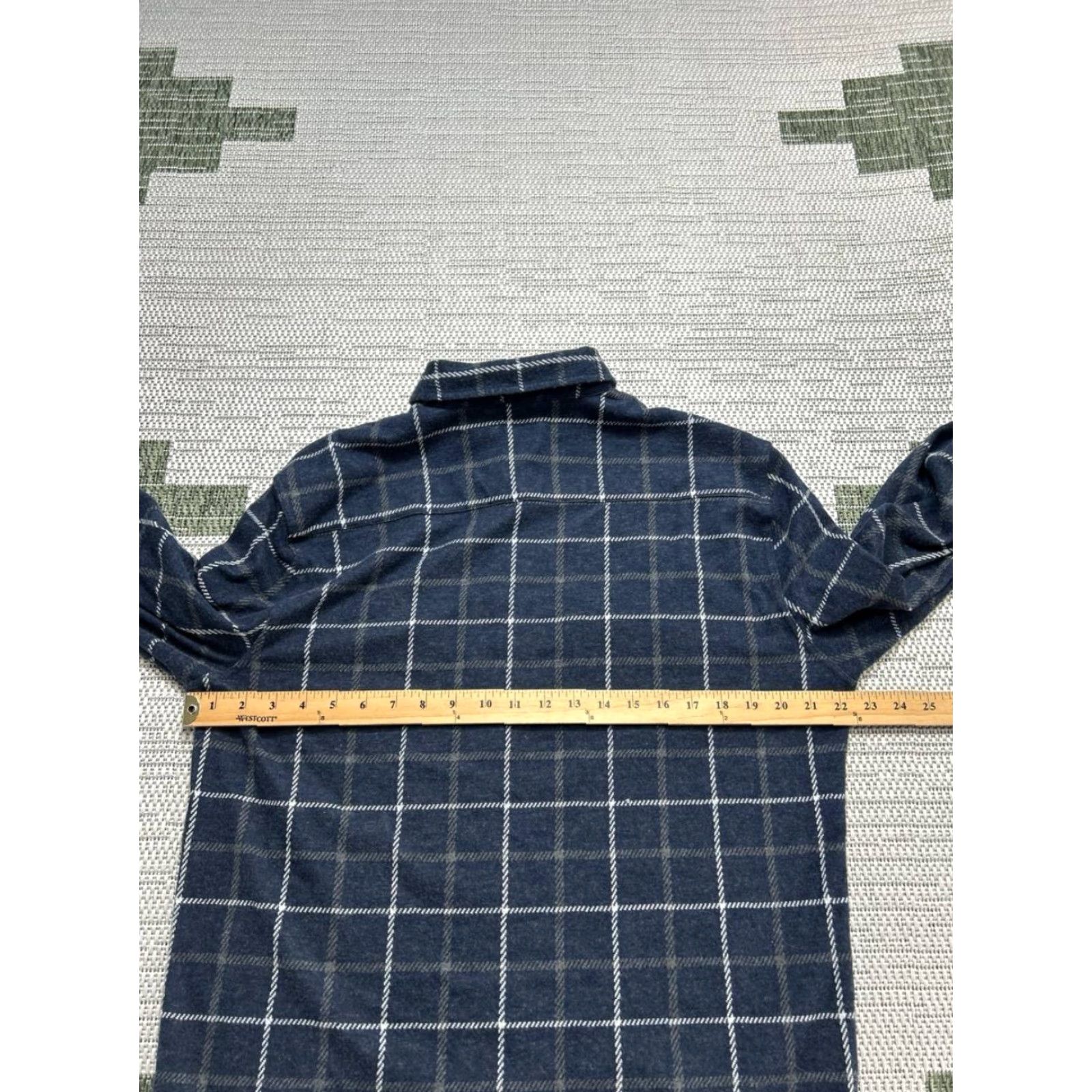 Faherty Faherty Legend Flannel Shirt Mens Large Blue White Button Up Size US L / EU 52-54 / 3 - 5 Thumbnail