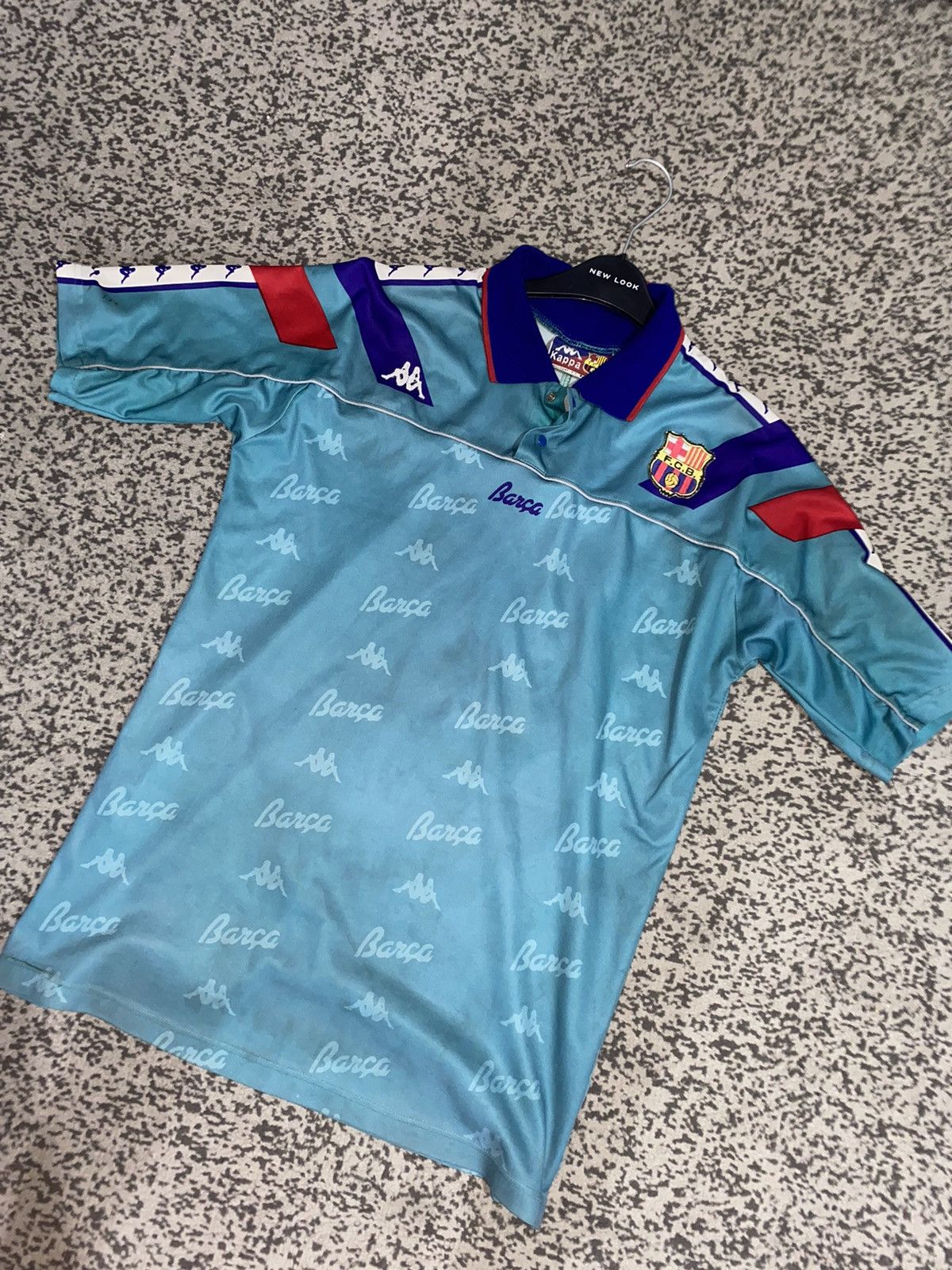 Kappa BARCELONA 1992/1994 AWAY JERSEY Size US XL / EU 56 / 4 - 2 Thumbnail