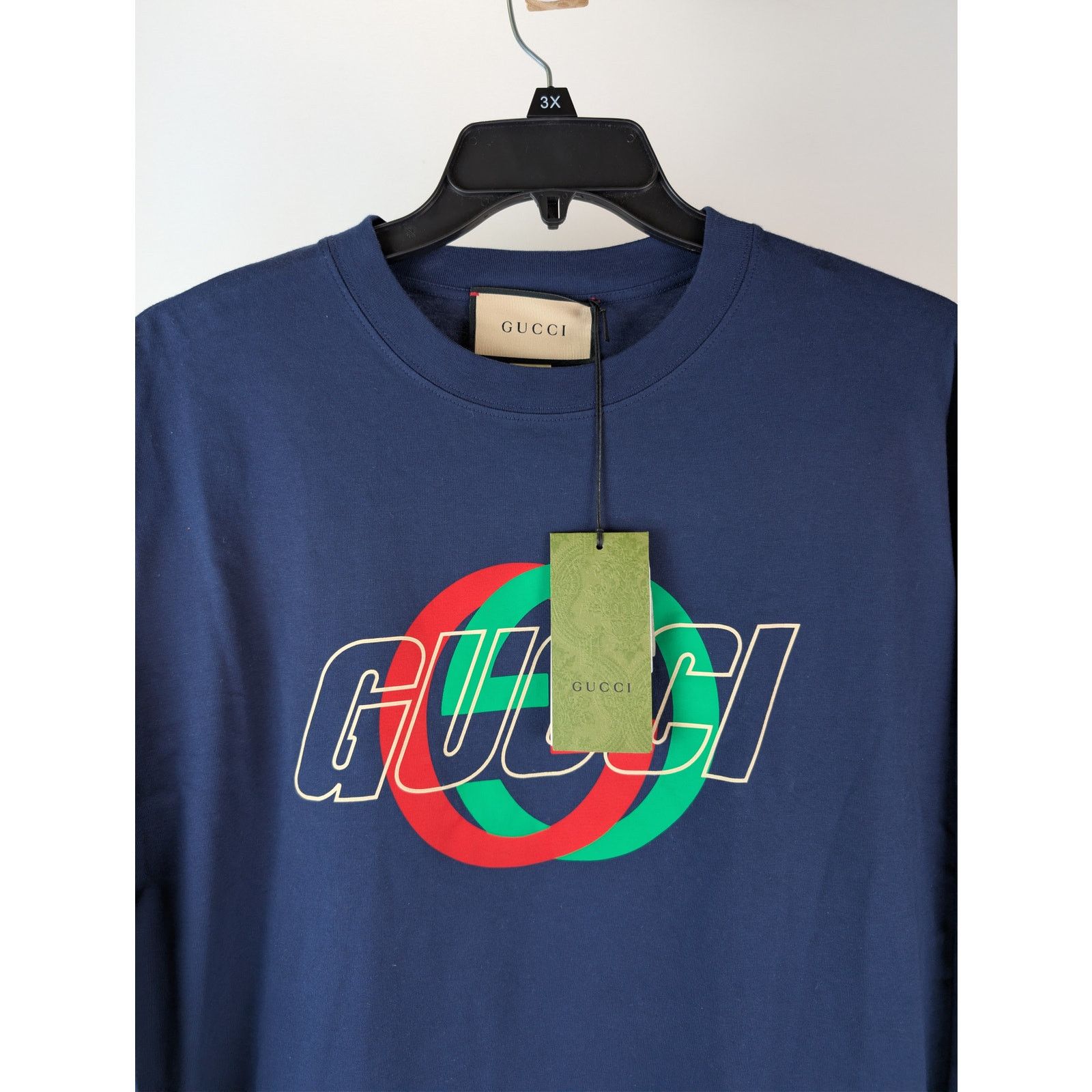 Gucci o1rshd1 Long Sleeve T-Shirt Cotton Jersey in Inchiostro/MC Size US XXL / EU 58 / 5 - 6 Thumbnail