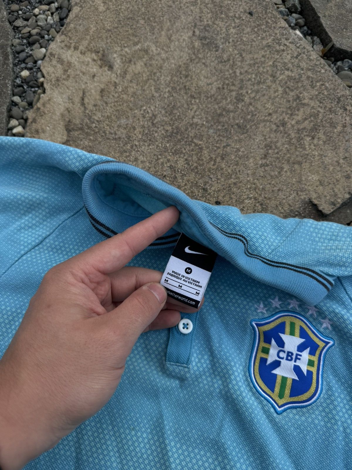 Nike × Vintage Y2K Nike Brazil polo jersey Size US M / EU 48-50 / 2 - 7 Thumbnail