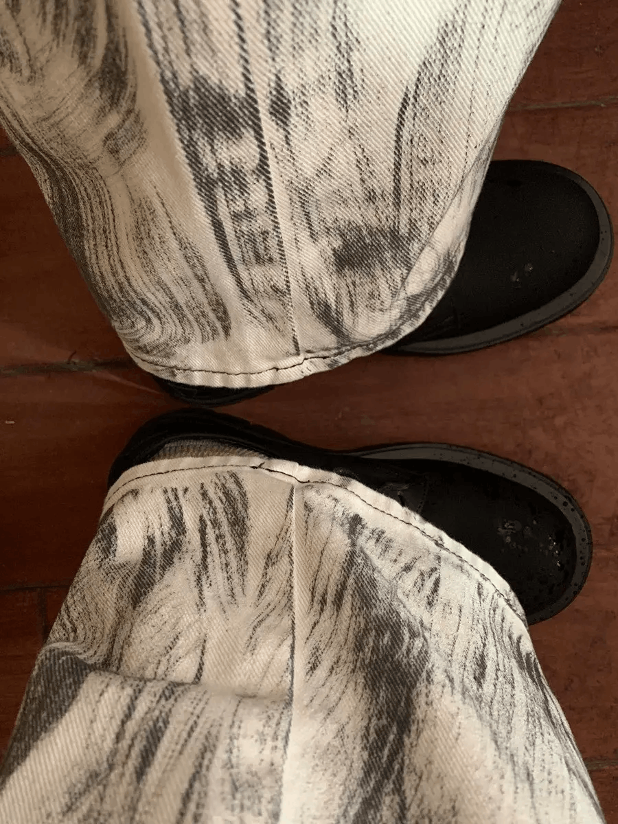Japanese Brand Avant garde fashion painted jeans pants Size US 32 / EU 48 - 8 Thumbnail