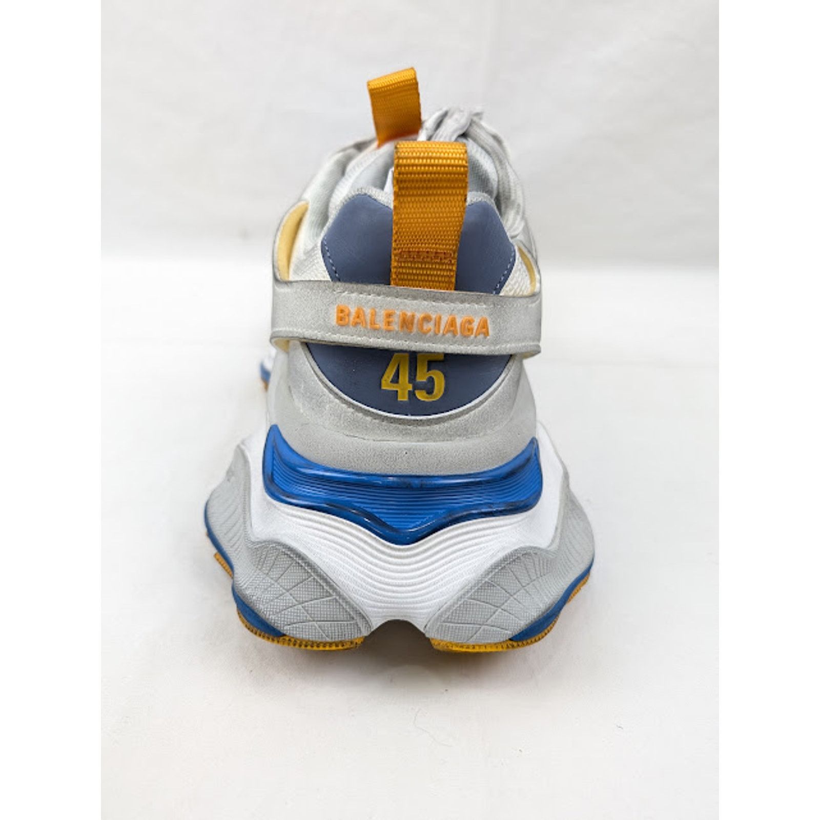 Balenciaga o1rshd1 Cargo Suede Low-Top Sneakers White/Grey/Orange/Blue Size US 10 / EU 43 - 11 Thumbnail
