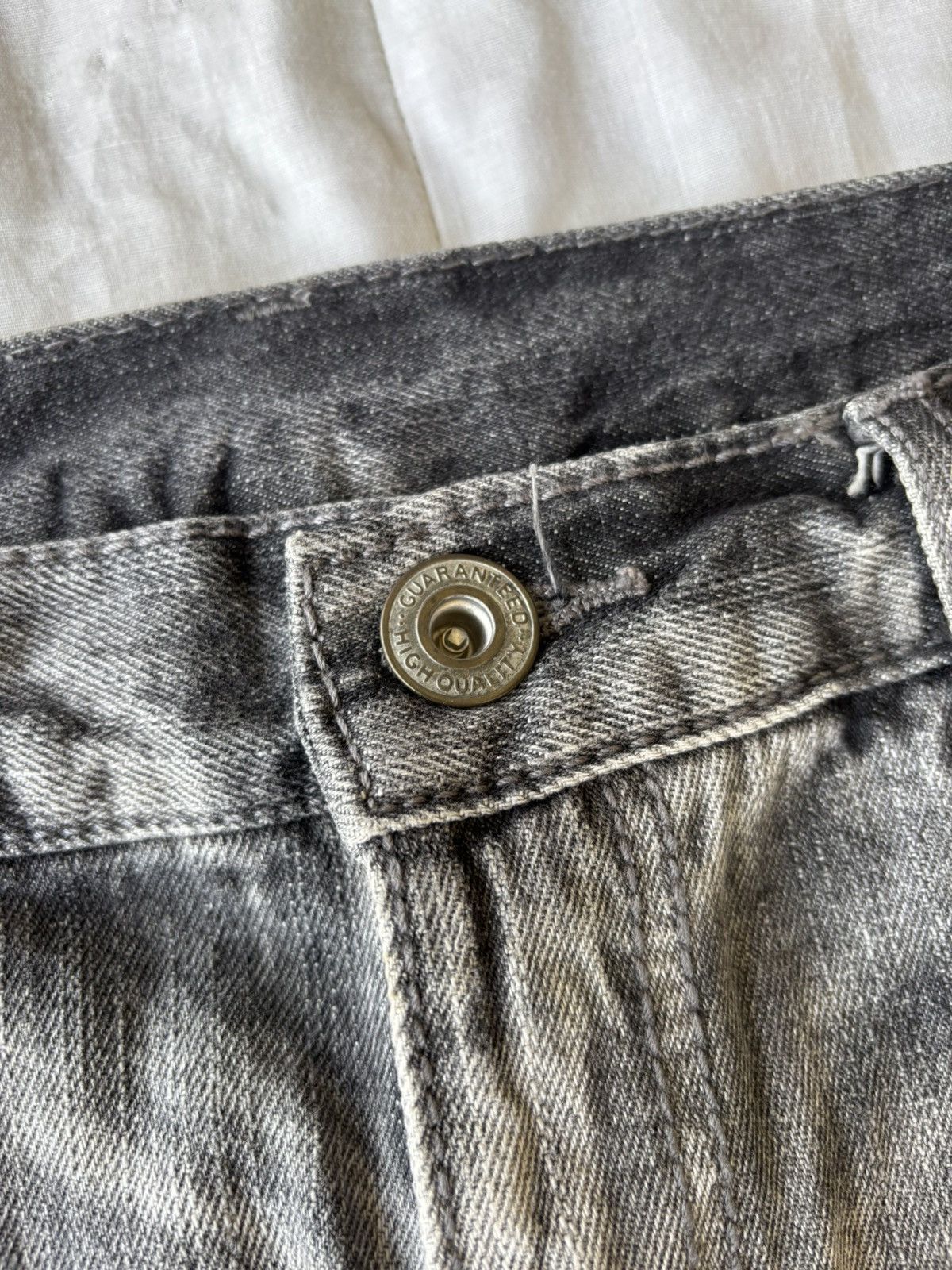 Kapital Vintage Thrashed Smoke Gray Distressed Denim Jeans Size US 33 - 9 Thumbnail