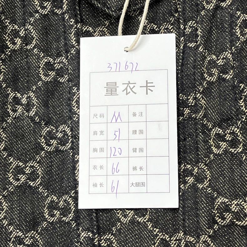 Gucci Gucci Classic full-print double G Logo denim jacket Size US M / EU 48-50 / 2 - 9 Thumbnail