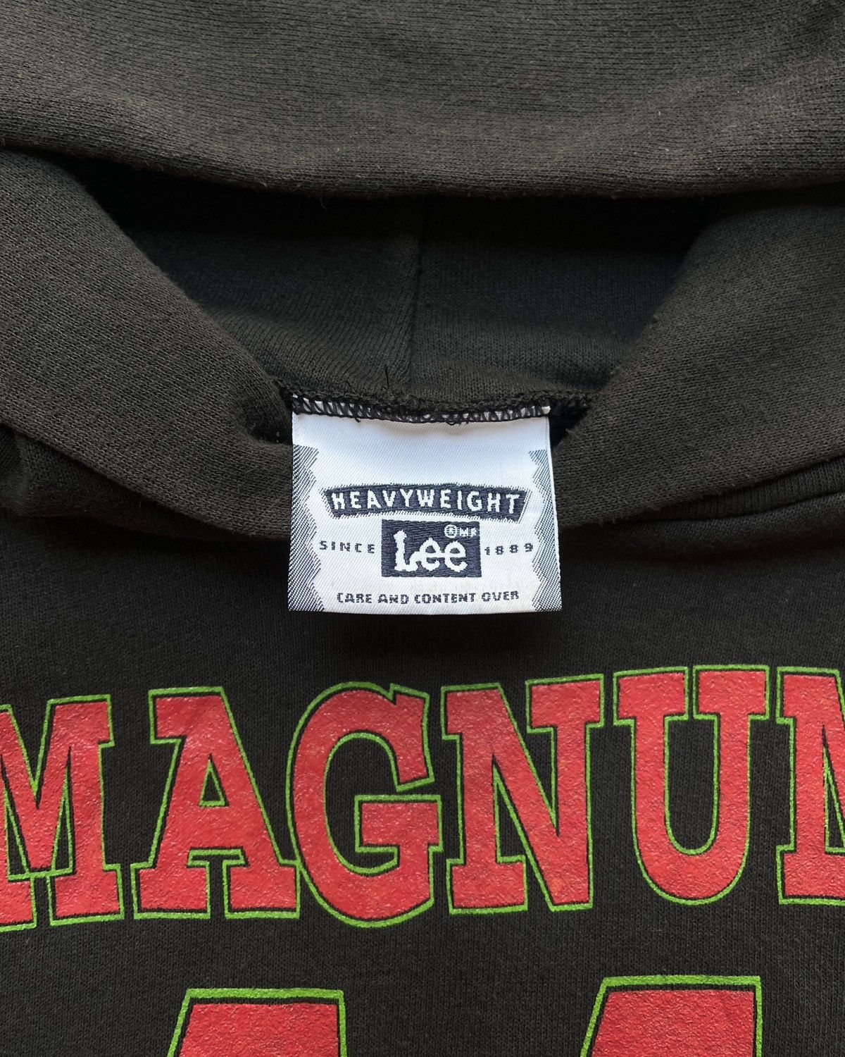 Lee × Russell Athletic × Vintage 1990’s - Vintage Magnum Force 1973 Movie Black Hoodie Size US XL / EU 56 / 4 - 3 Thumbnail