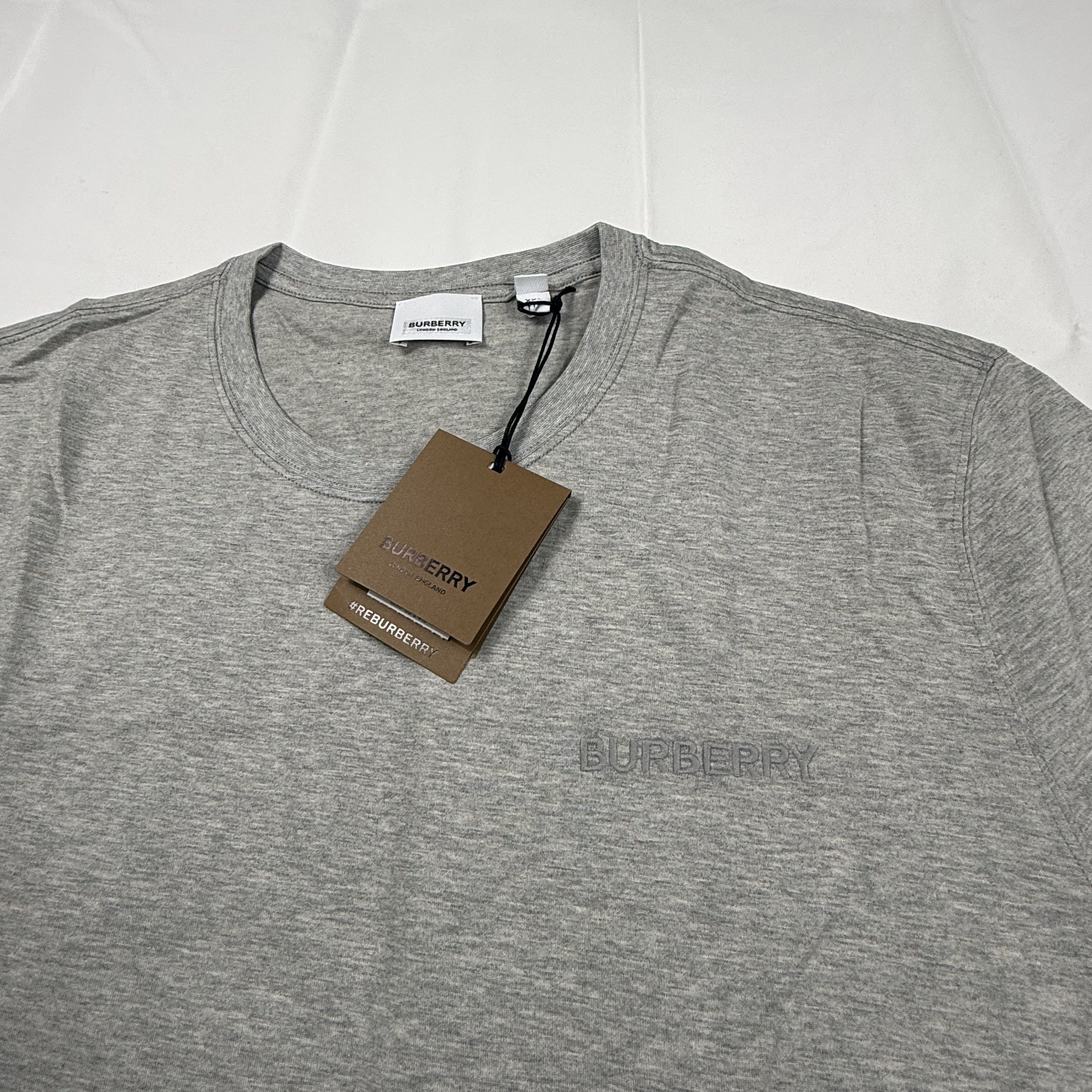 Burberry Burberry Jenson Logo T-Shirt Pale Grey Melange XXL Size US XXL / EU 58 / 5 - 2 Thumbnail