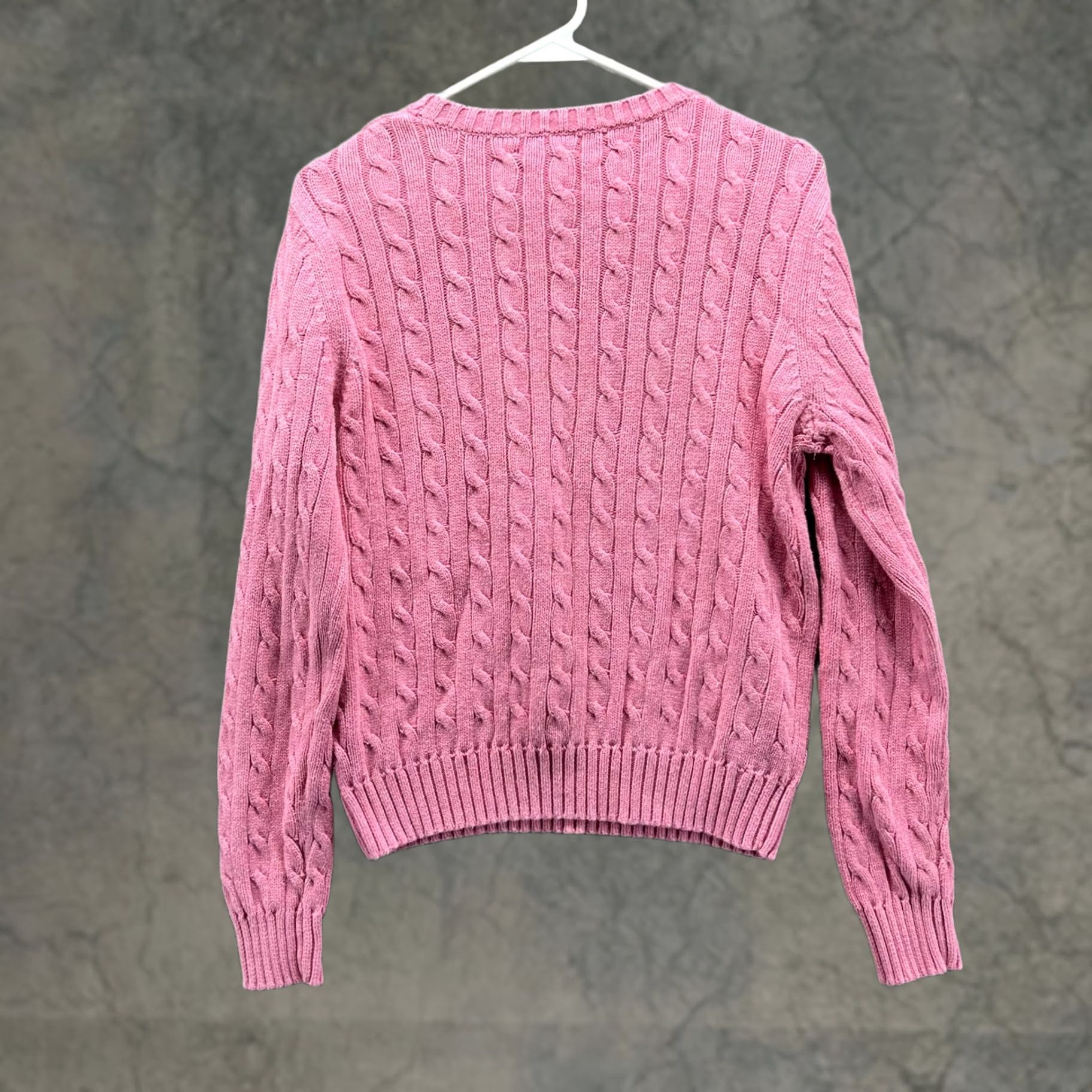 Tommy Hilfiger Tommy Hilfiger Sweater Women Medium Pink Crewneck Cable Knit Pullover Knitted Knit All Seasons Size M / US 6-8 / IT 42-44 - 1 Thumbnail