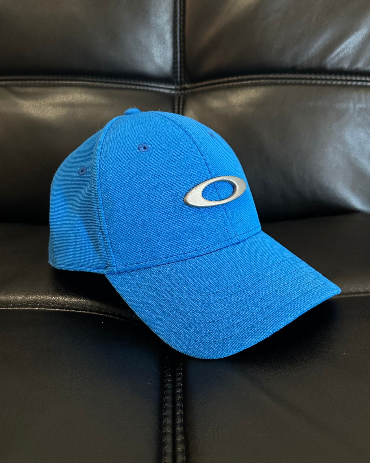 Oakley Oakley Logo Flex Fit Cap Hat Blue Size ONE SIZE - 3 Thumbnail