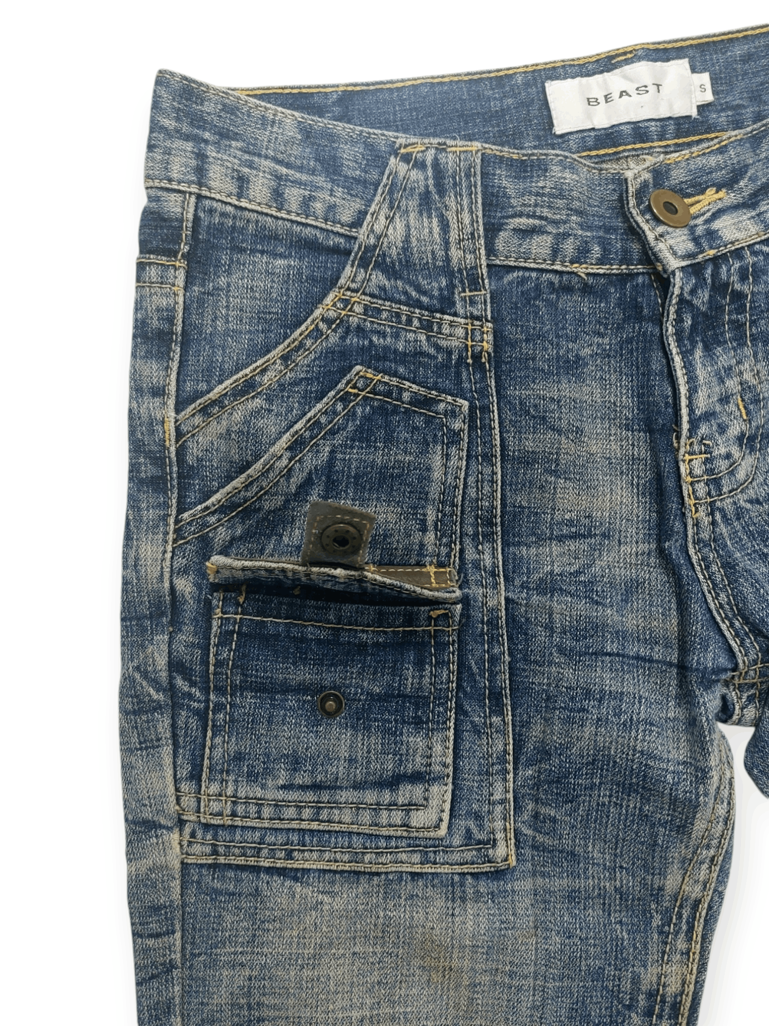 Japanese Brand Beast Leather Strip Multipocket Short Pant Size US 30 / EU 46 - 10 Thumbnail