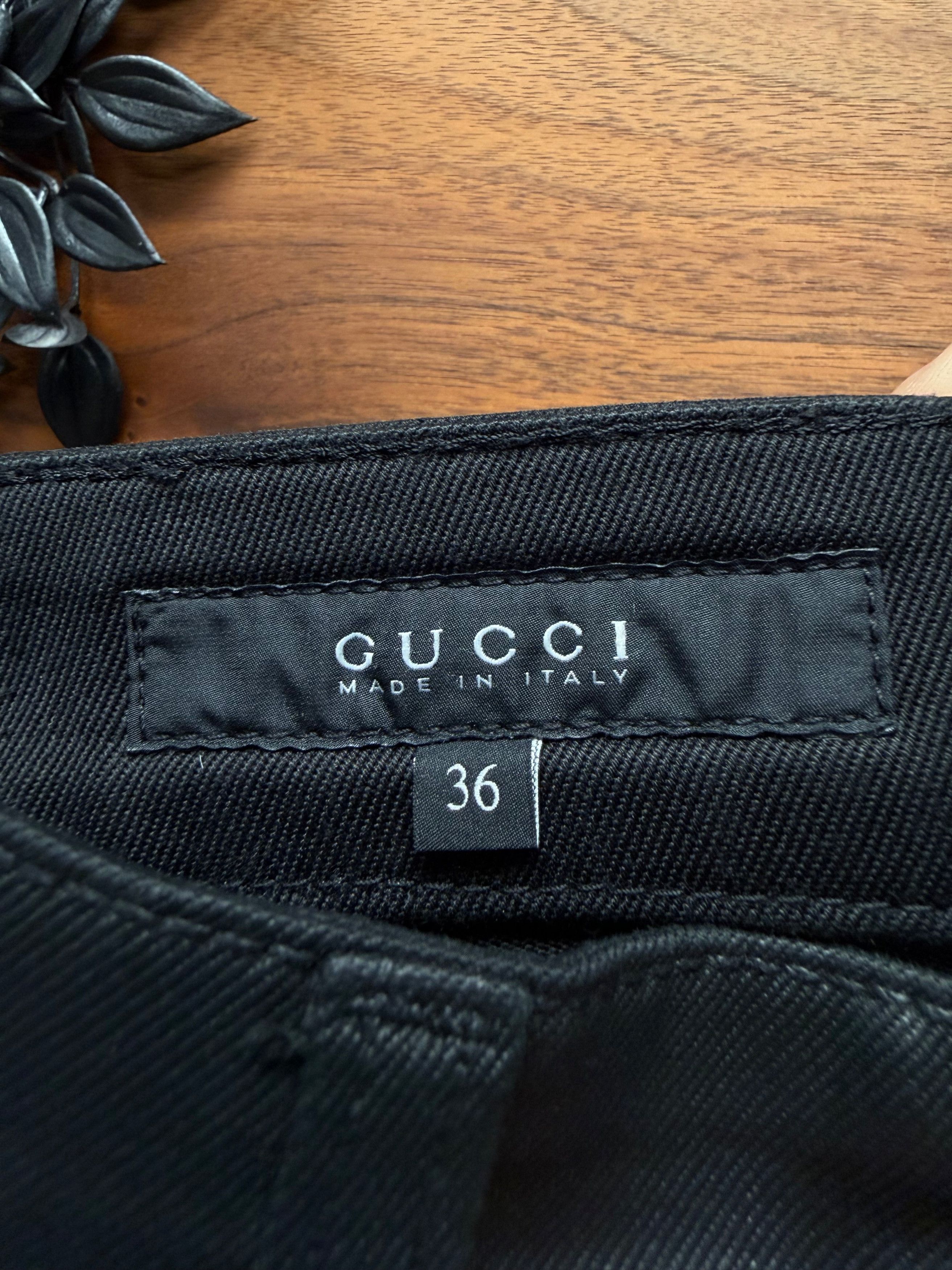 Gucci Gucci by Tom Ford Waxed Black Low Rise Skinny Jeans Size 25" / US 0 / IT 36 - 3 Thumbnail